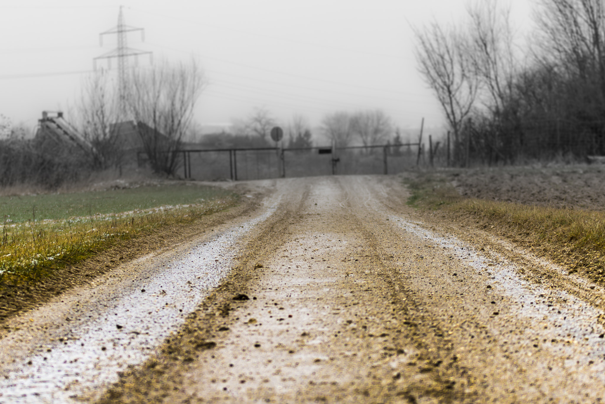 Sigma 70-200mm F2.8 EX DG OS HSM sample photo. Closed road into the stone pit photography