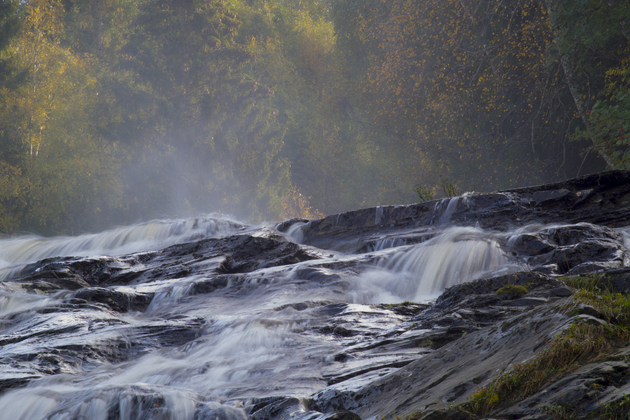 Nikon 1 AW1 sample photo. Autumn in the waterfall of my childhood photography