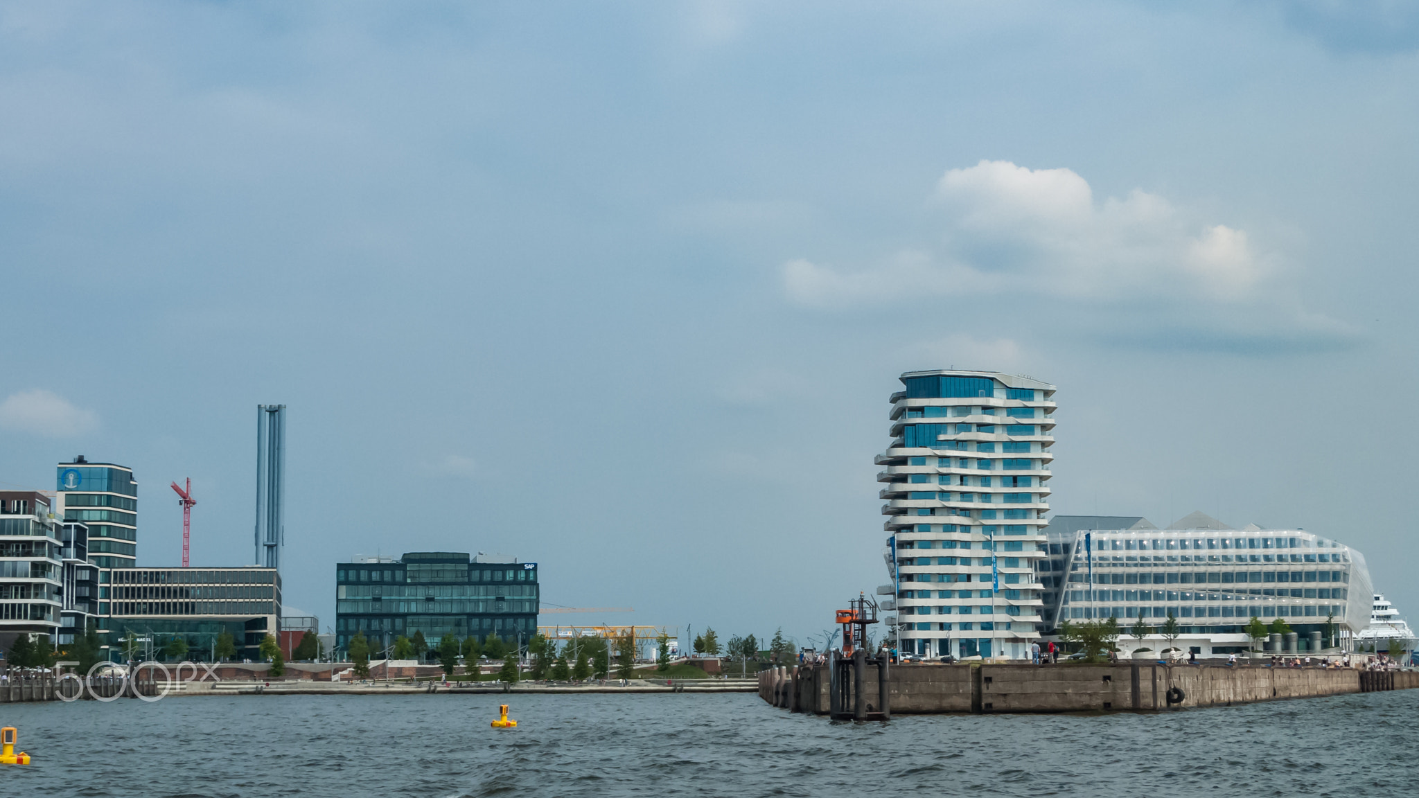 HAMBURG, GERMANY - Aug 8, 2010: Marco Polo Tower Unilever Building