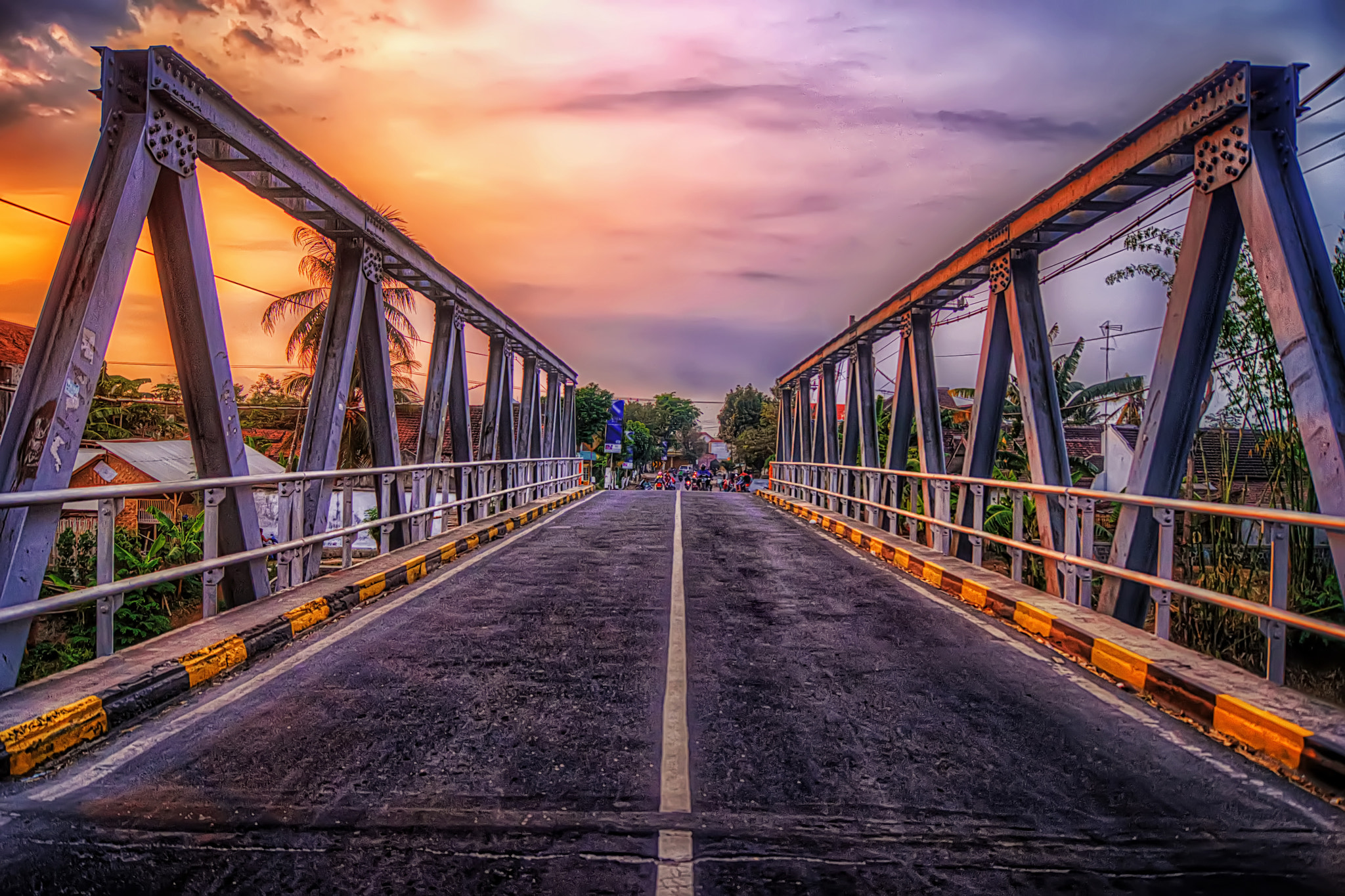 Sony Alpha DSLR-A560 sample photo. Sunset at bridge (2) photography