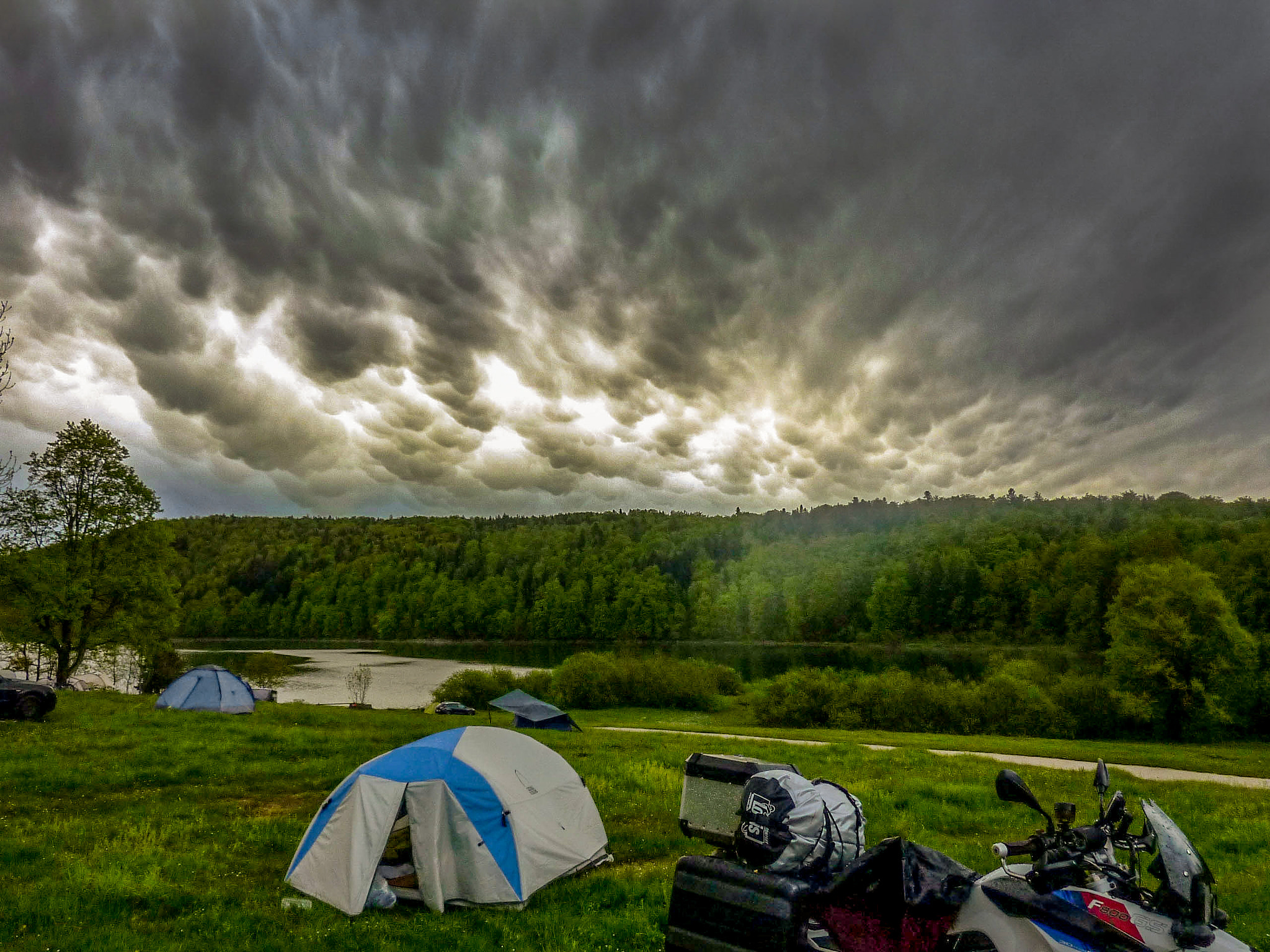 Panasonic DMC-ZS3 sample photo. Rain is coming! dark clouds above lac de narley france jura photography