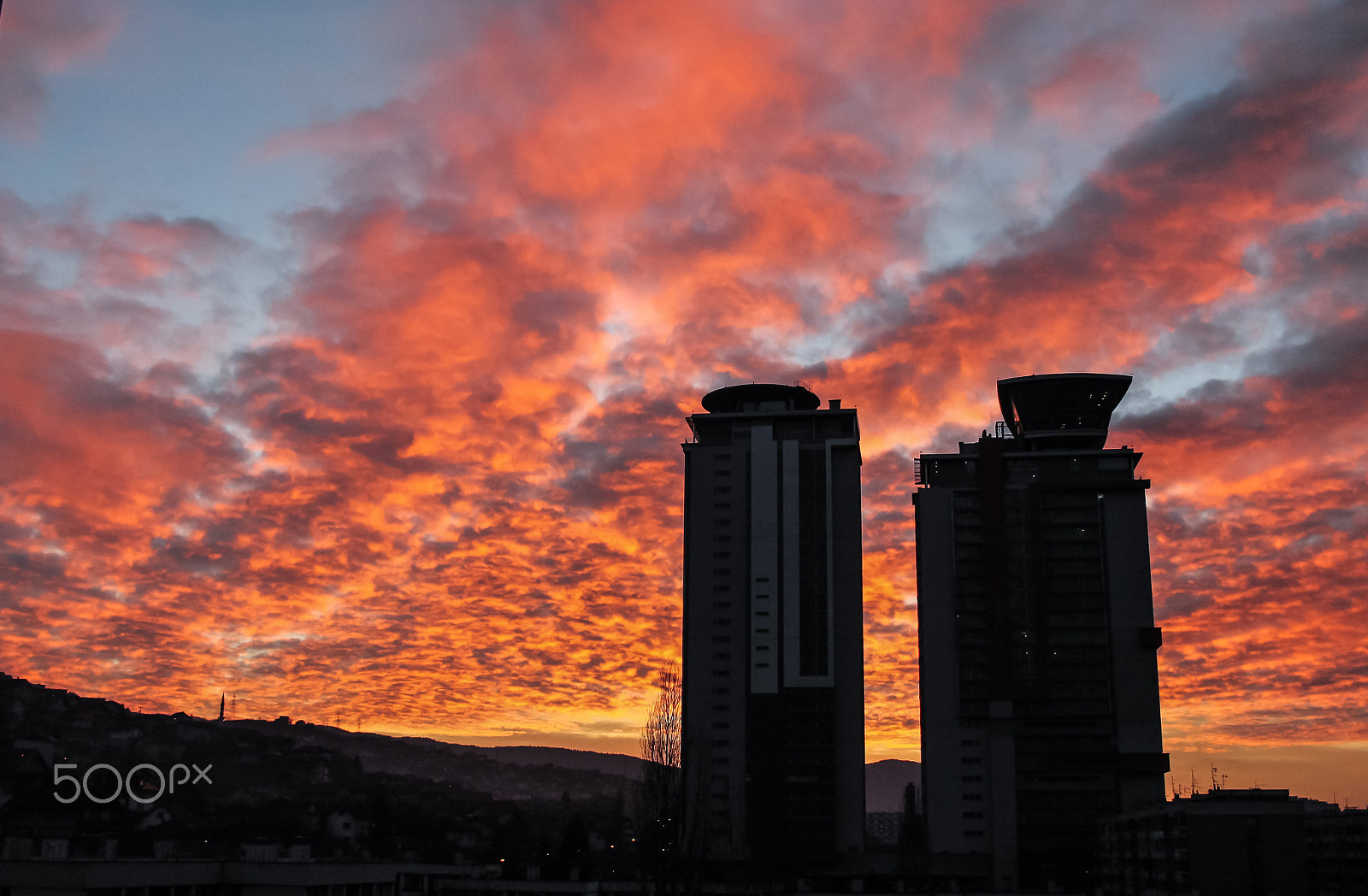 Canon EF-S 18-55mm F3.5-5.6 sample photo. Hell of a sunset photography