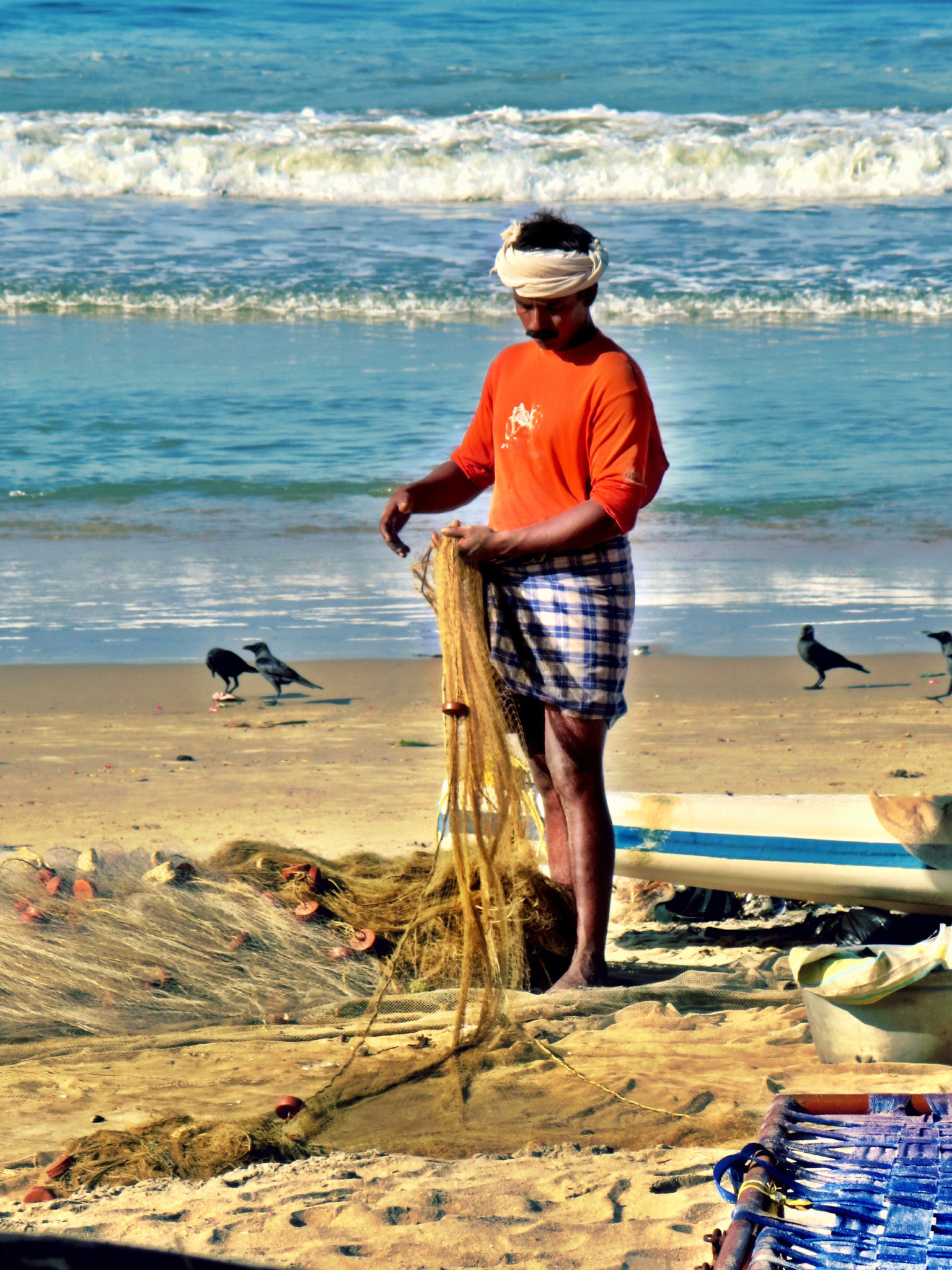 Canon PowerShot ELPH 330 HS (IXUS 255 HS / IXY 610F) sample photo. Goa fisherman.jpg photography