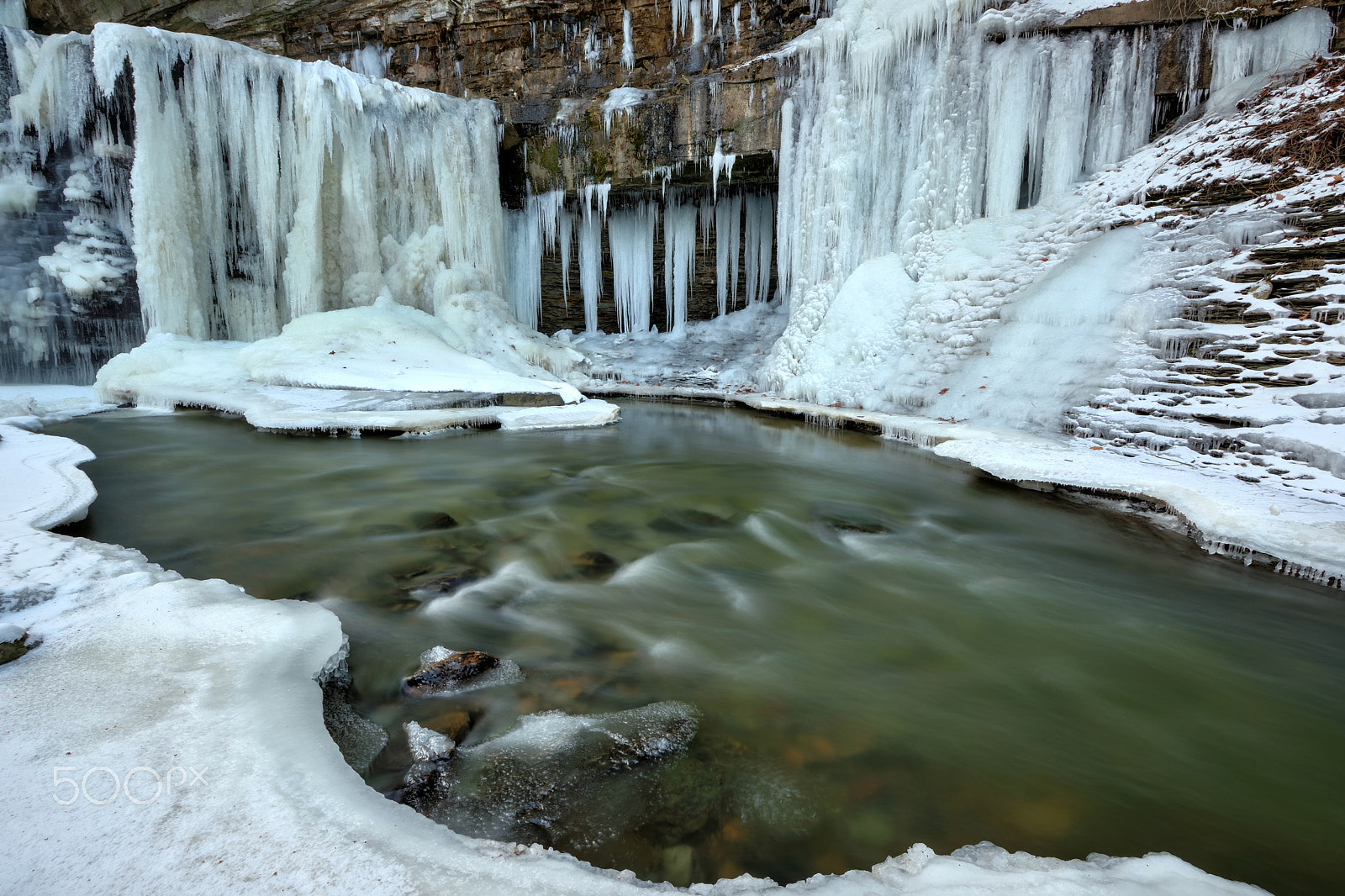 Nikon D3X sample photo. Ice curtain photography
