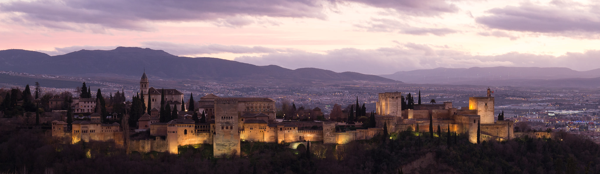 Canon EOS 700D (EOS Rebel T5i / EOS Kiss X7i) + Canon EF 16-35mm F4L IS USM sample photo. The alhambra at sunset in granada, spain photography