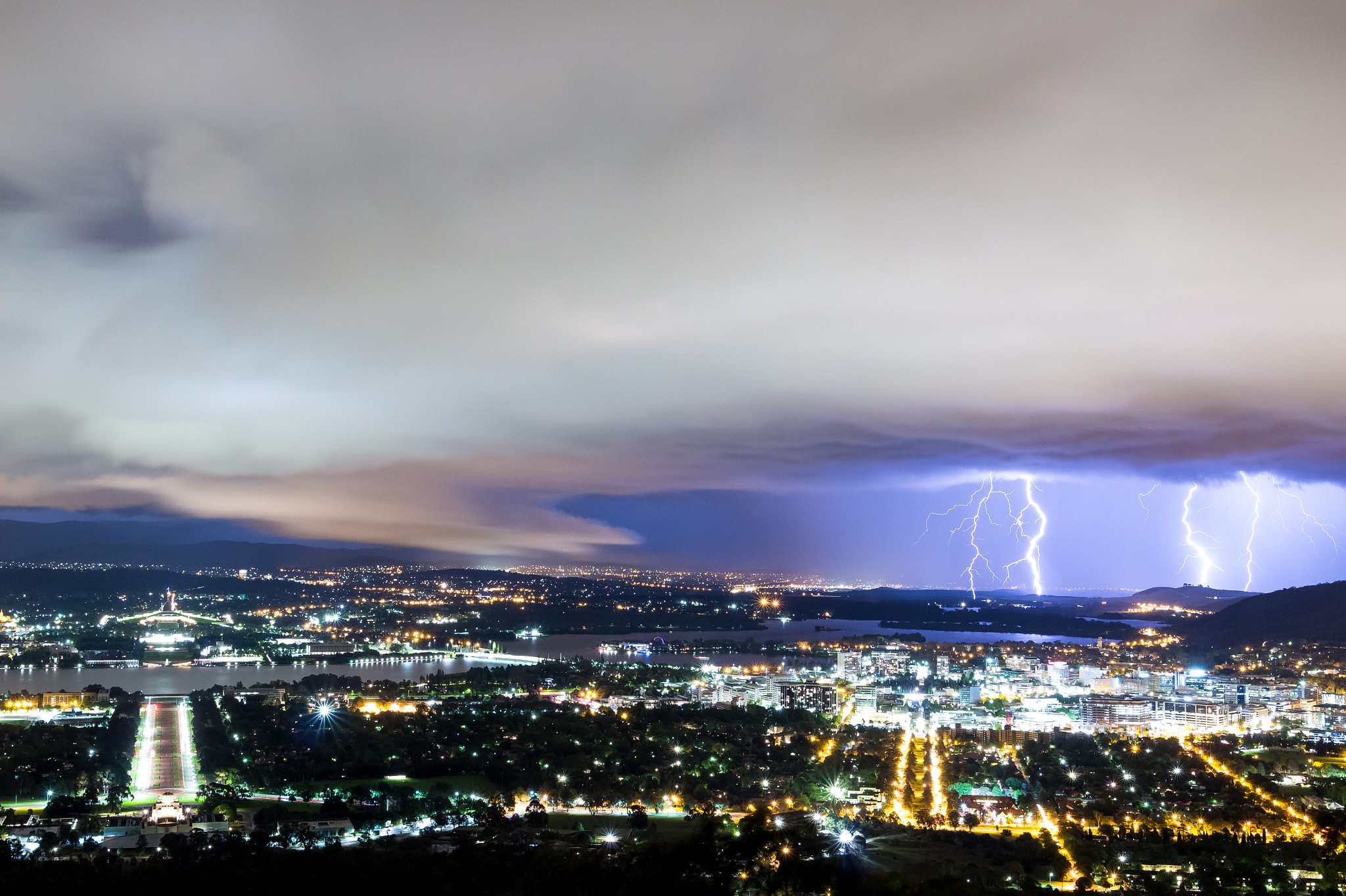 Sigma 24mm F1.4 DG HSM Art sample photo. Canberra's stormy nights photography