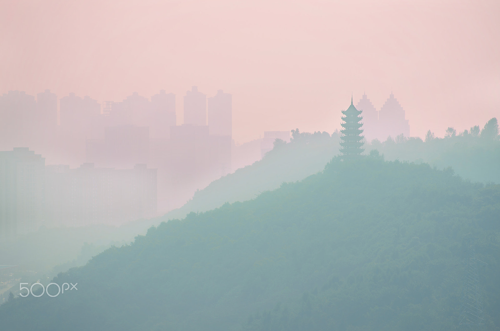 Pentax K-5 IIs sample photo. A foggy city photography