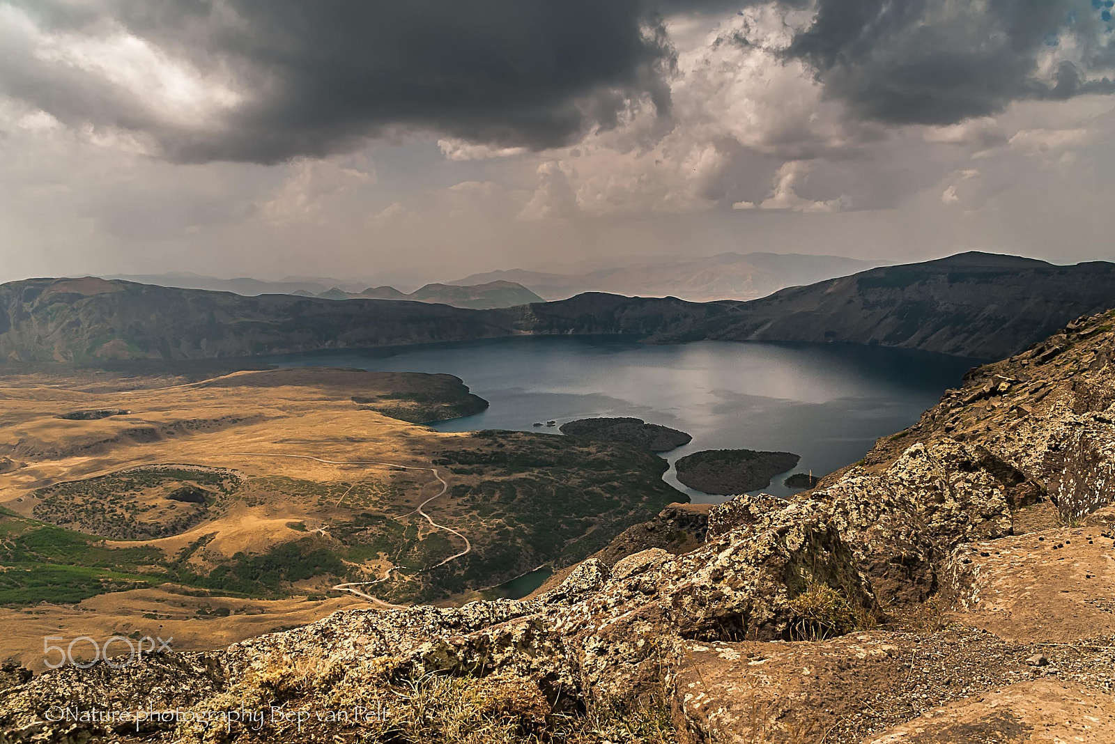Pentax *ist DL + Sigma sample photo. Nemrut crater with many crater lakes; east turkey photography