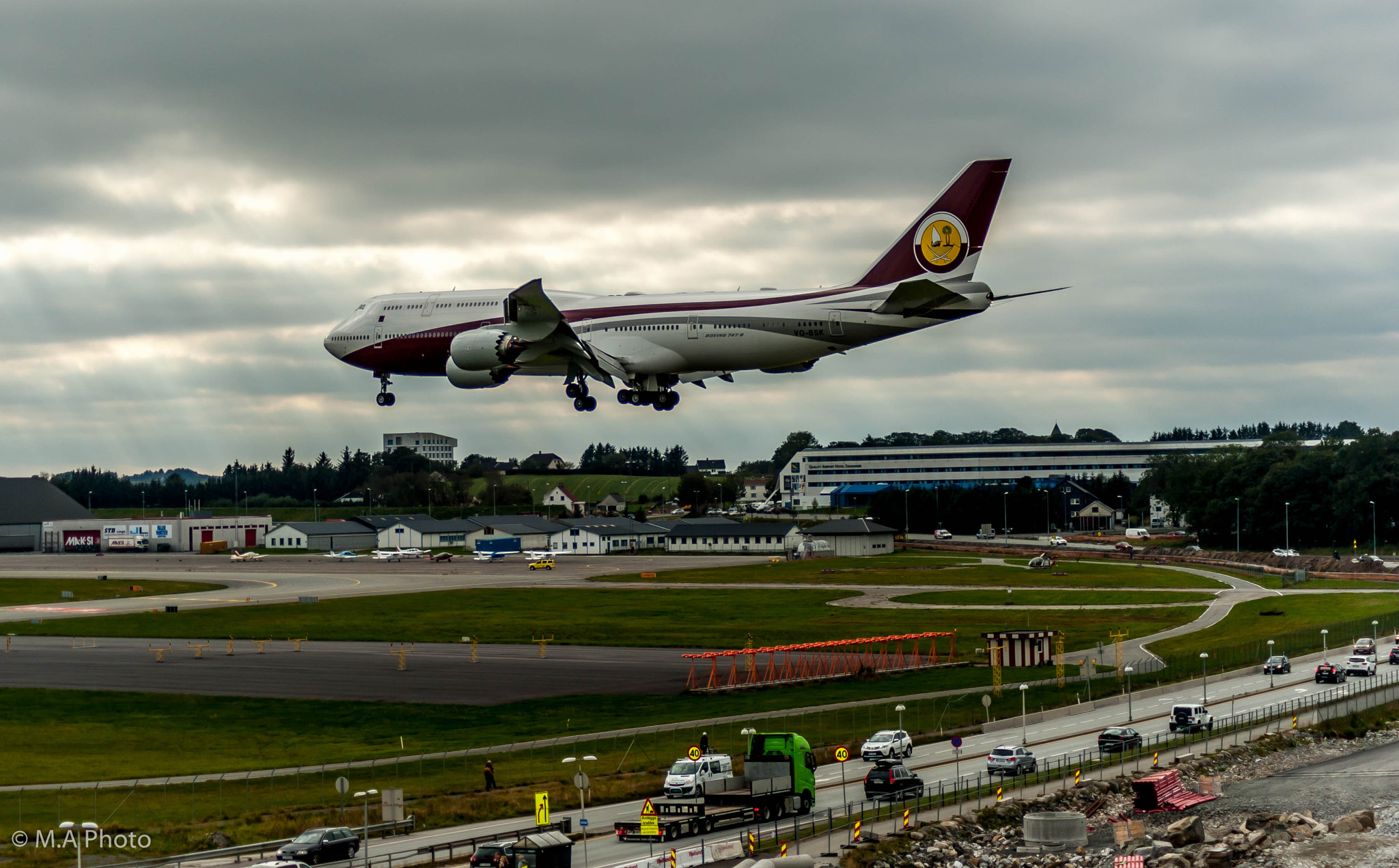 Nikon D3 sample photo. B747-8 | vq-bsk  @ sola airport 2015 photography