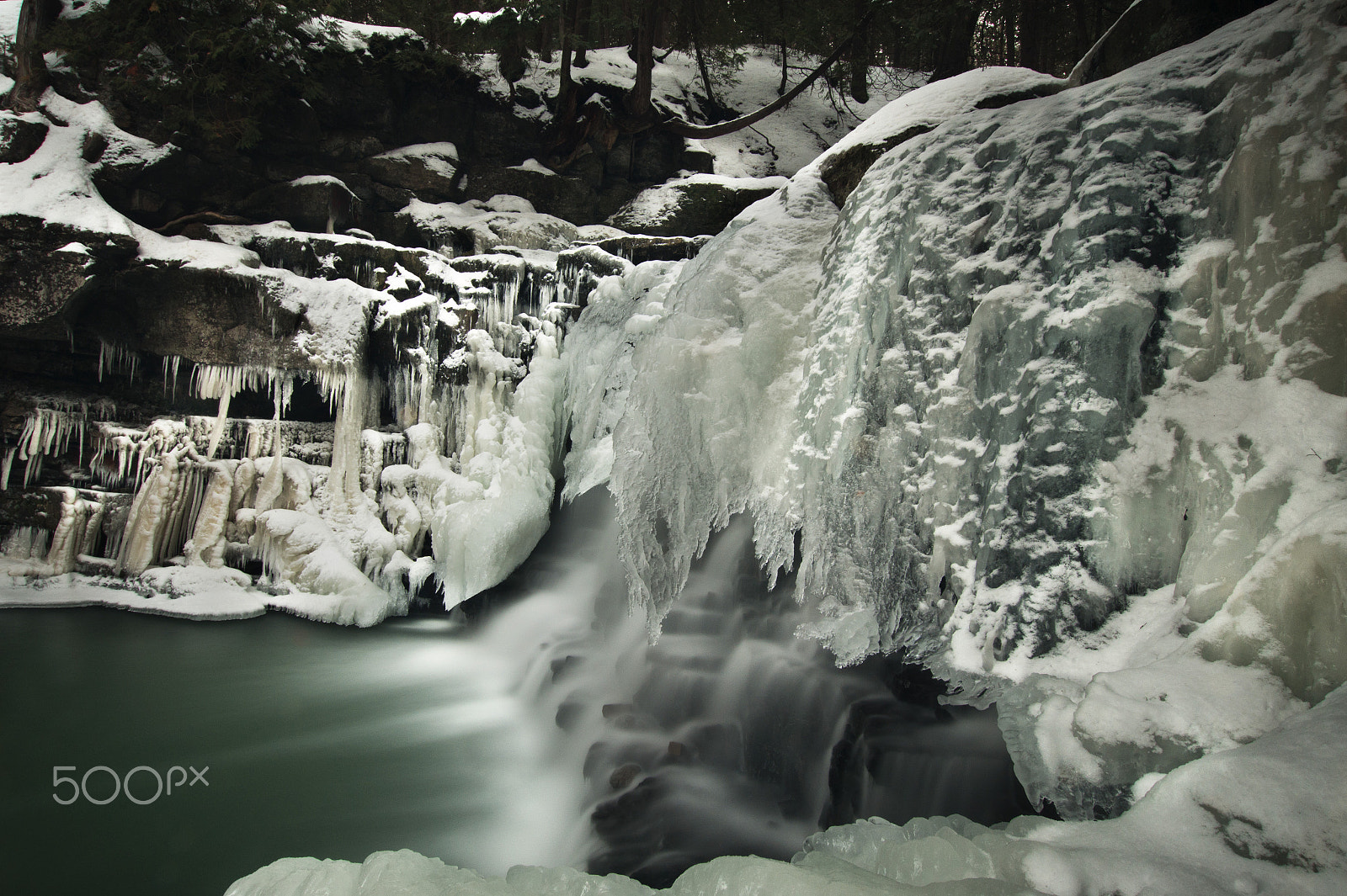 Sony SLT-A58 + Sigma 10-20mm F3.5 EX DC HSM sample photo. Icy falls photography