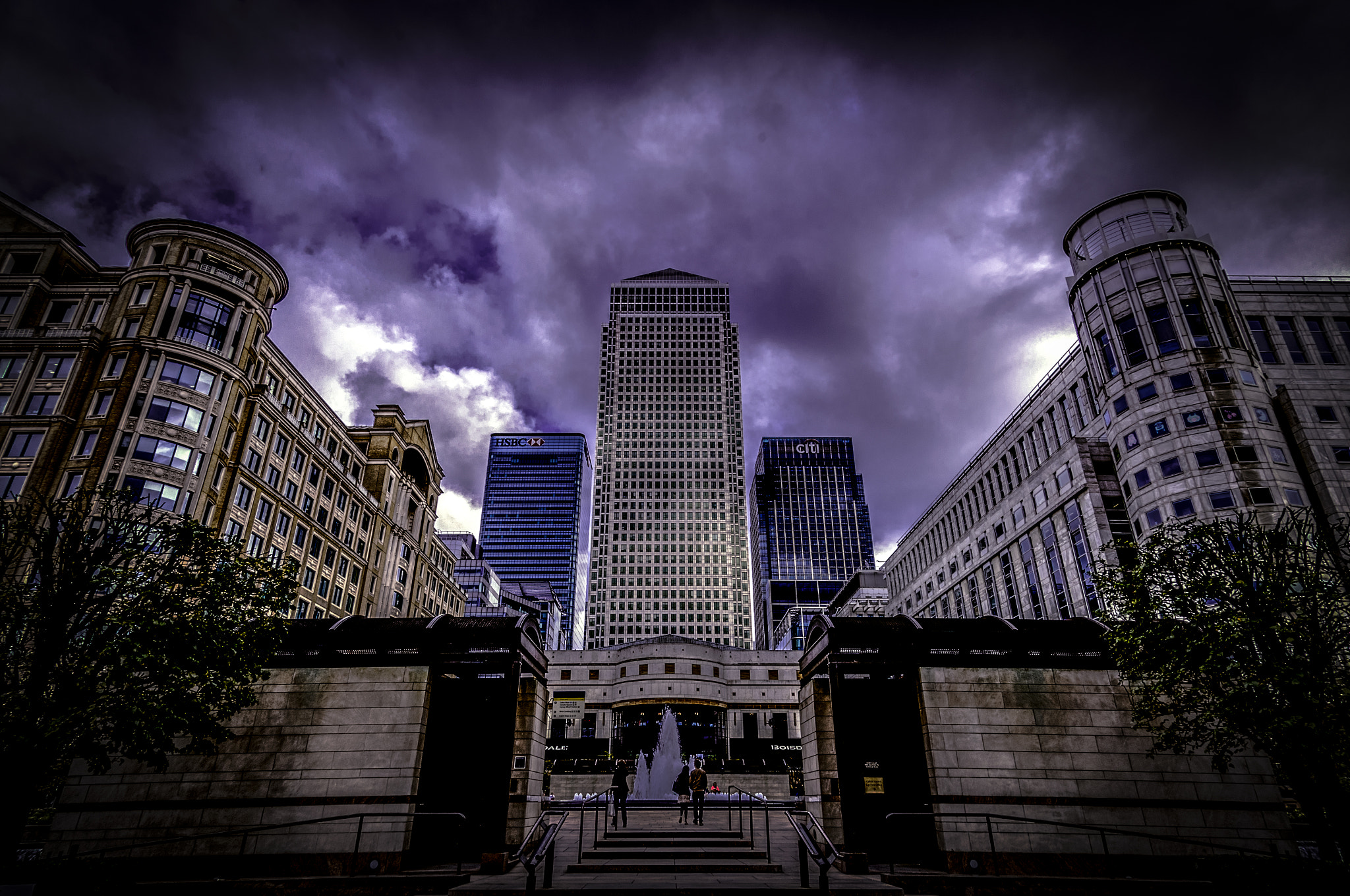 Pentax K-50 sample photo. Canary wharf´s skycrapers photography