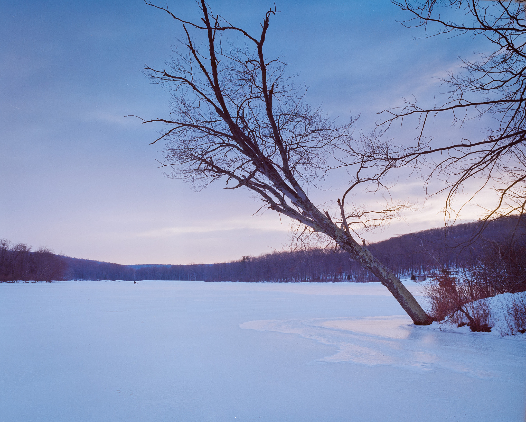 Canon EOS 6D + Canon EF 100mm F2.8 Macro USM sample photo. Sunrise on the frozen lake photography