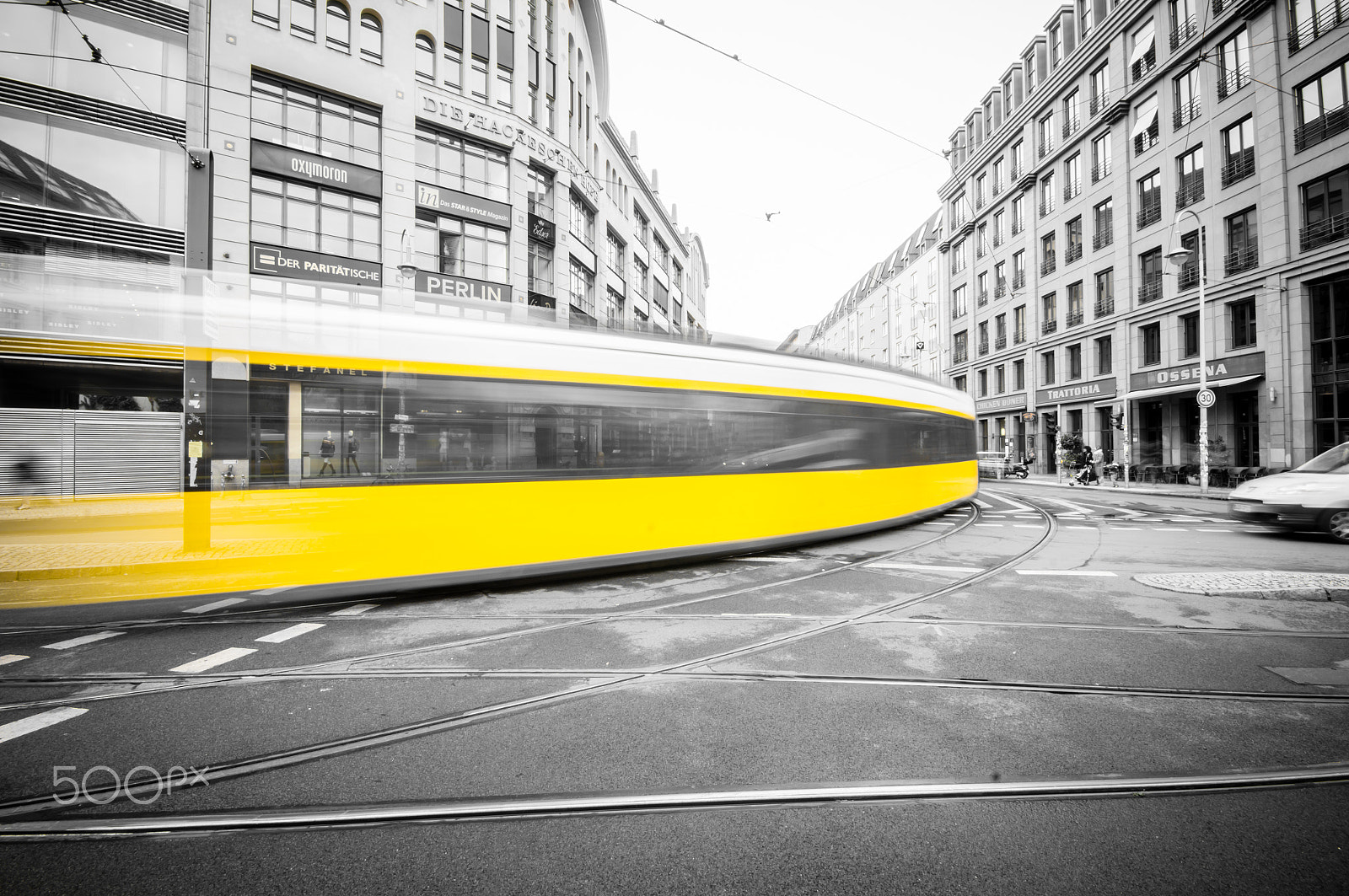 Sigma AF 10-20mm F4-5.6 EX DC sample photo. Berlin, germany - september 18: typical yellow tram on september 18, 2013 in berlin, germany. the tr photography