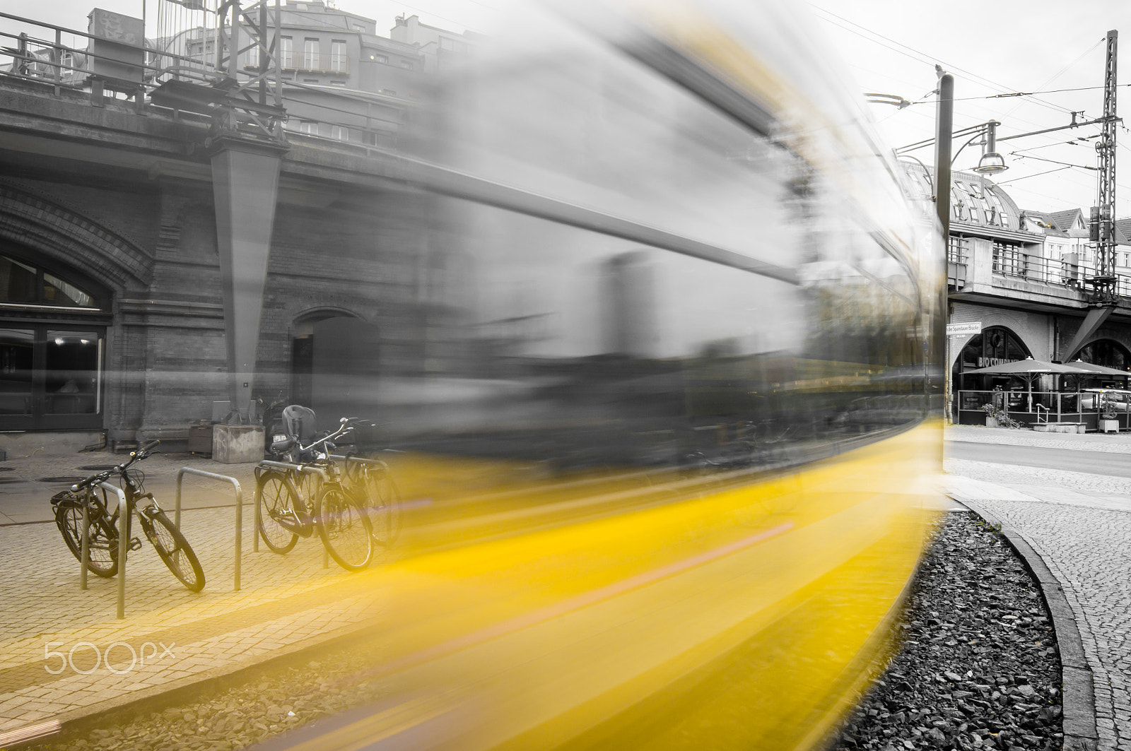 Sigma AF 10-20mm F4-5.6 EX DC sample photo. Berlin, germany - september 18: typical yellow tram on september 18, 2013 in berlin, germany. the tr photography