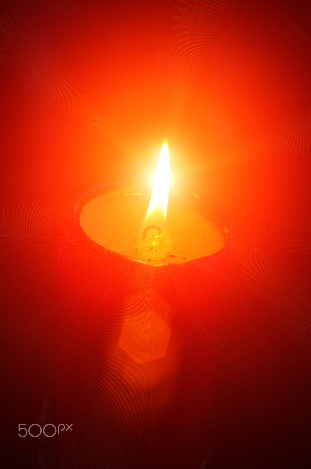 Pentax K-x sample photo. One candle burning photography