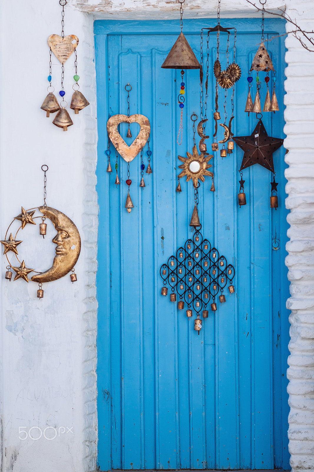 Canon EOS 30D + Canon EF 100mm F2.8 Macro USM sample photo. Blue wood door from mediterranean architecture photography