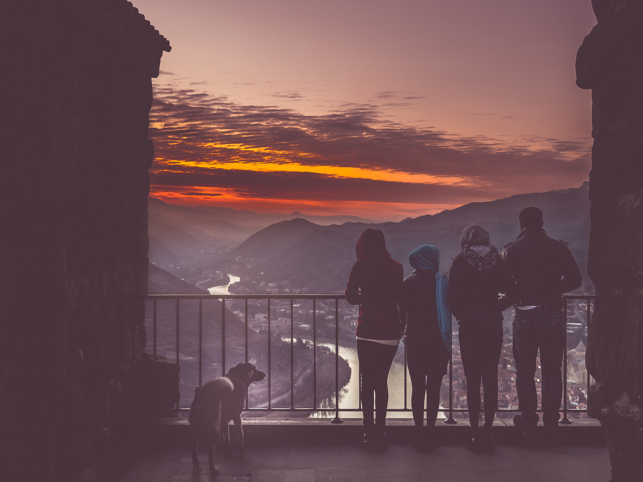 Olympus OM-D E-M5 sample photo. Sunset in mtskheta photography