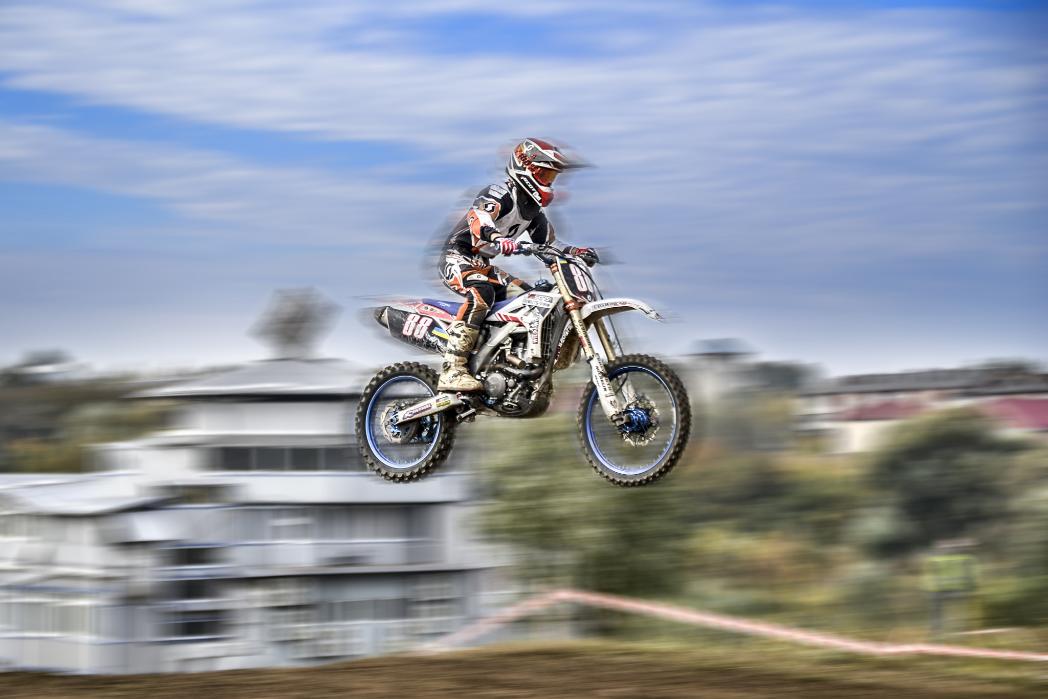 Nikon D3100 + Sigma 18-50mm F2.8 EX DC Macro sample photo. Motor cross race in chernovtsy, ukraine photography