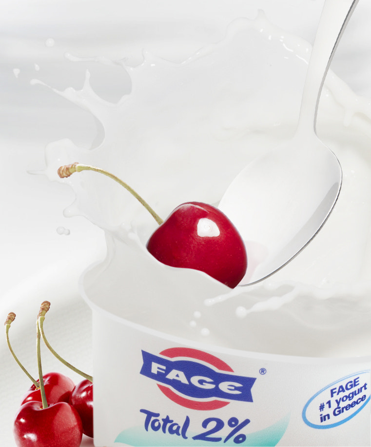 Canon TS-E 90mm F2.8 Tilt-Shift sample photo. Cherry in milk yogurt brighter photography