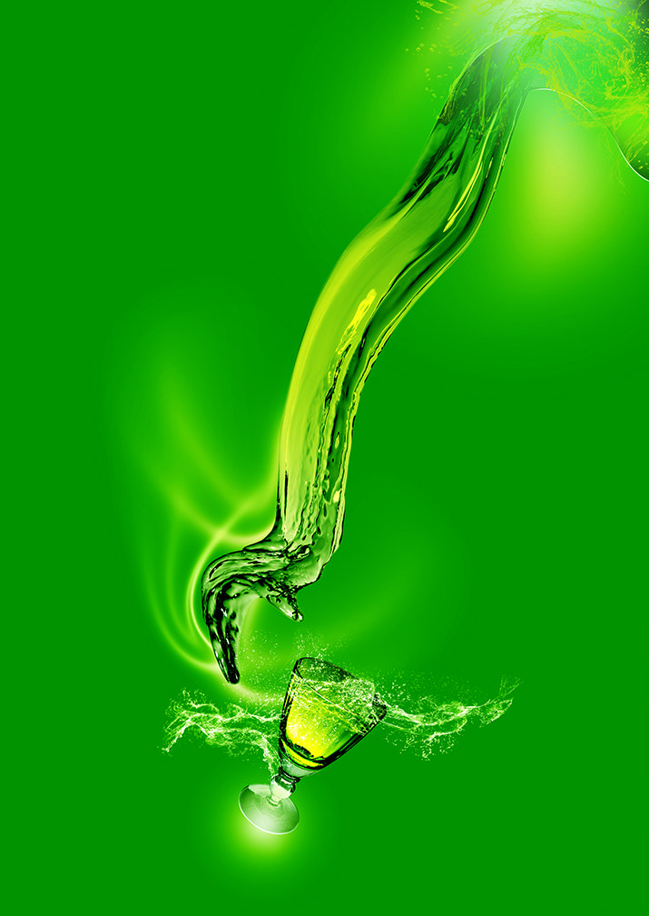 Canon TS-E 90mm F2.8 Tilt-Shift sample photo. Absinthe abstract pour splash photography
