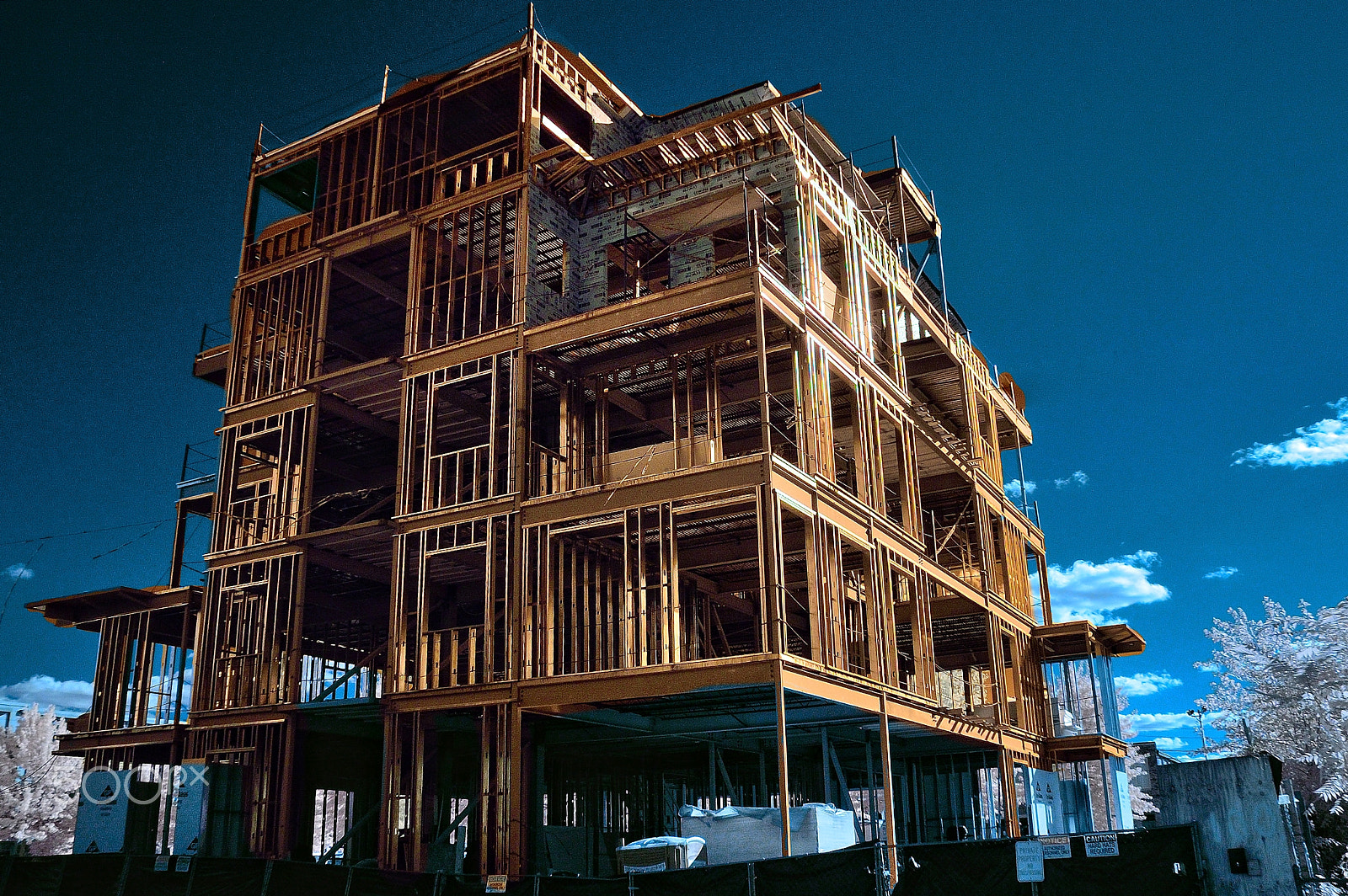 Nikon D70s sample photo. Construction zone, ir photography