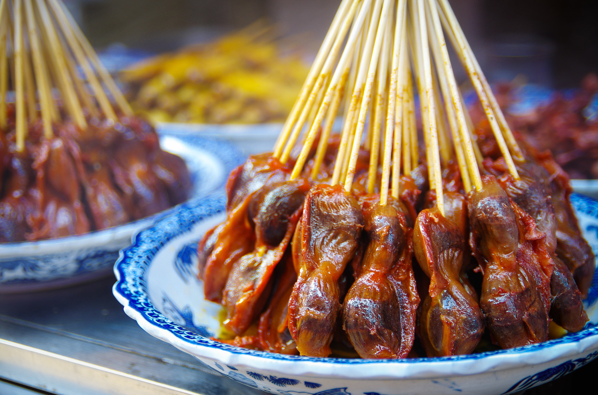 Pentax K-01 sample photo. Grilled chicken gizzard photography