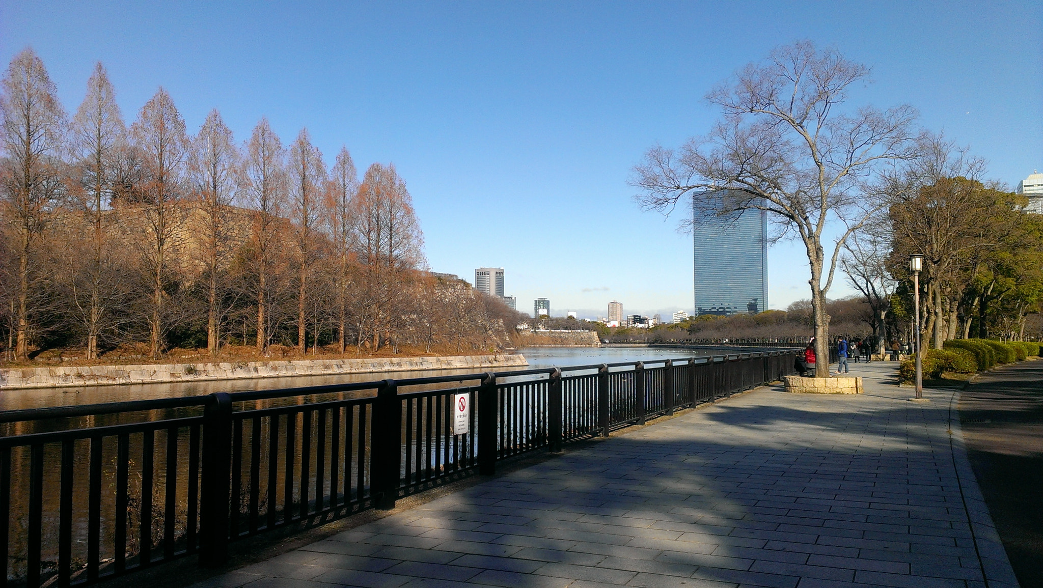 HTC J Z321E sample photo. The moat of osaka castle photography