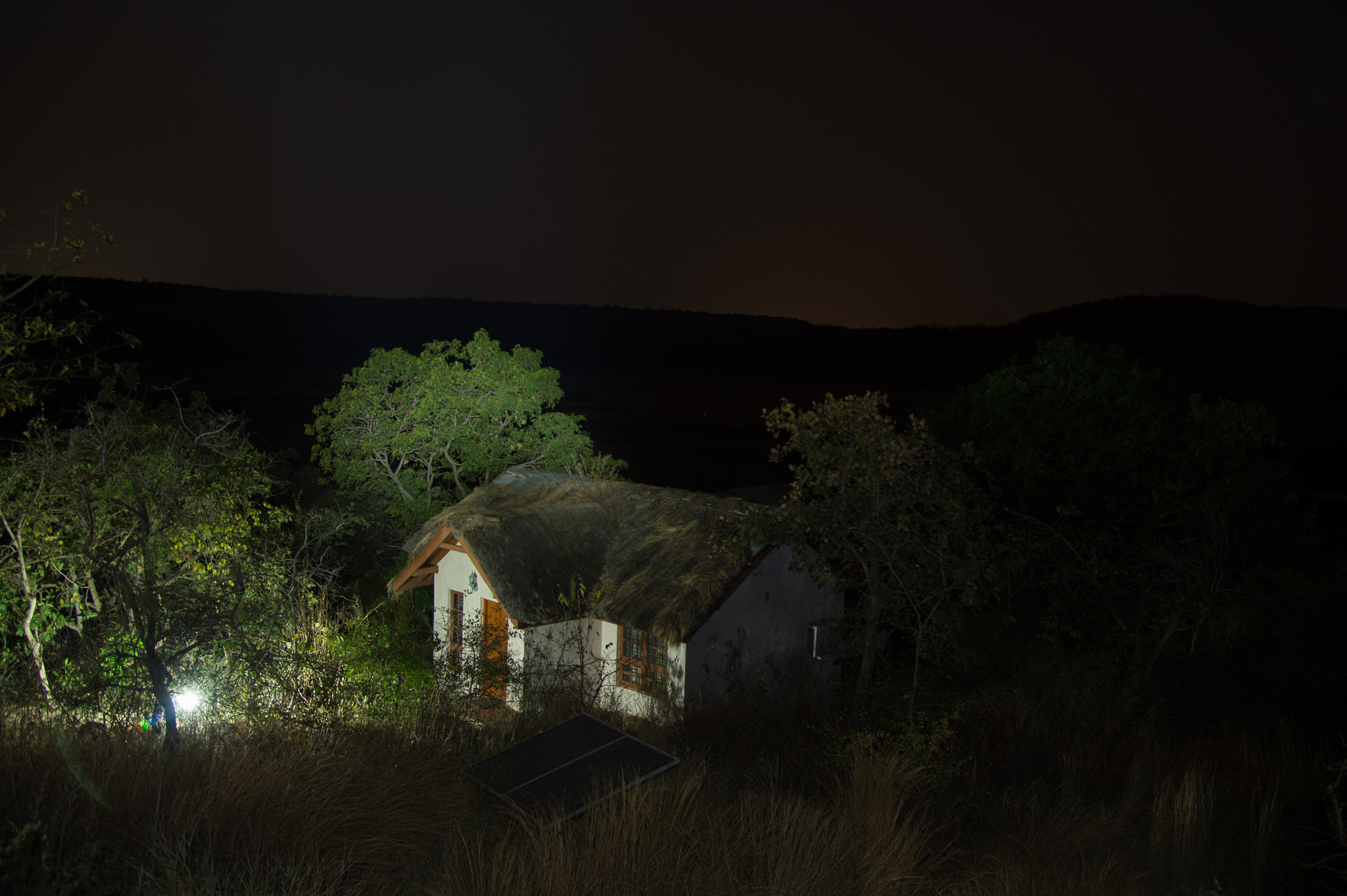 Nikon D4S sample photo. Hut by the lake - light painted photography