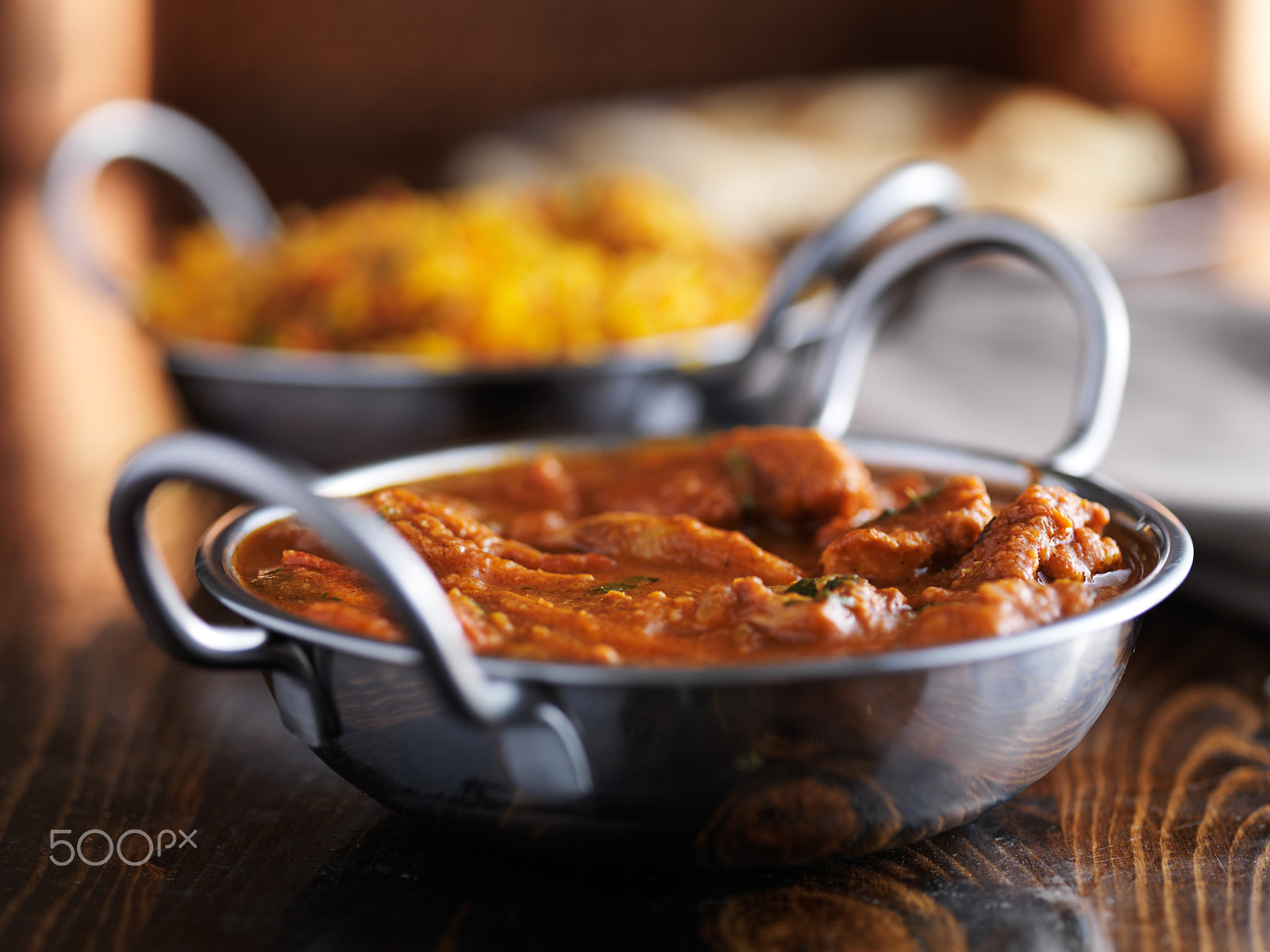 HC 120 sample photo. Tasty indian chicken curry in balti dish photography