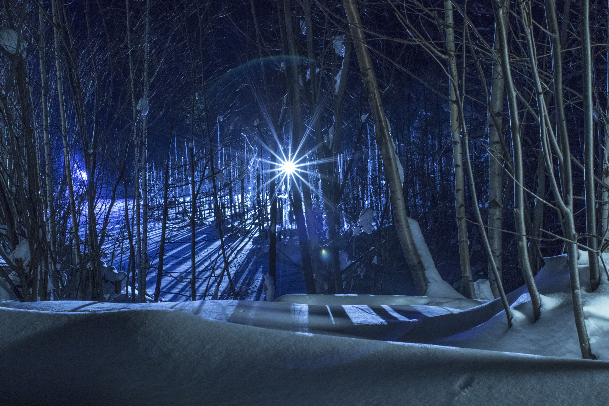 Canon EF 28mm F1.8 USM sample photo. Winter blue light photography