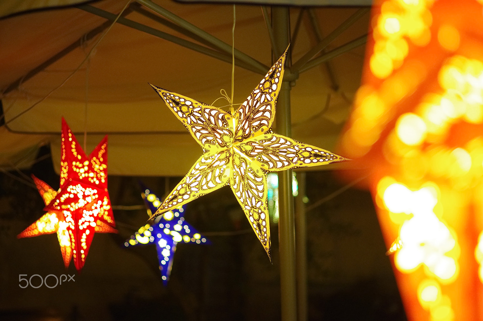 Pentax K-x sample photo. Christmas stars photography