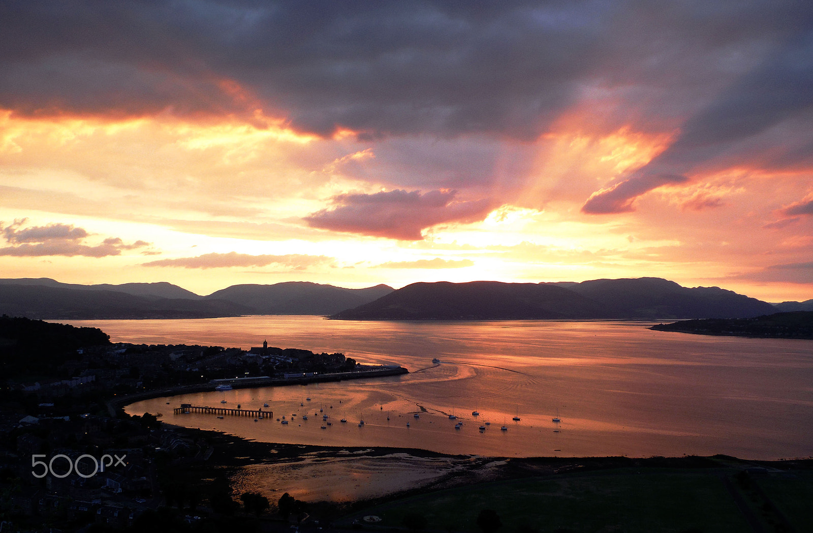 Fujifilm FinePix XP60 sample photo. Sunset over the river clyde and gourock photography