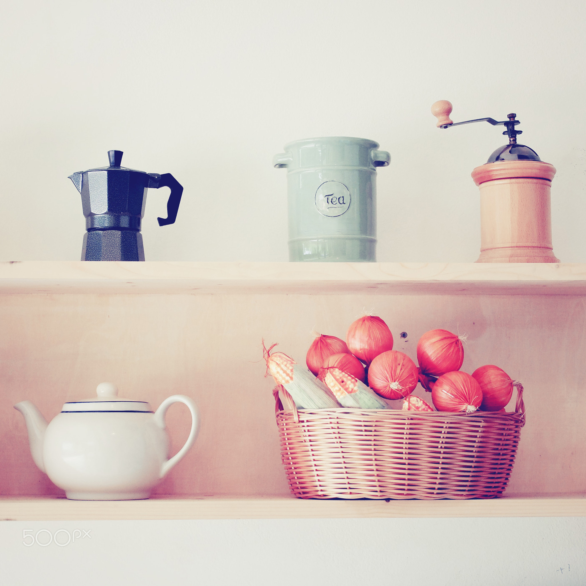 Tea and coffee equipment in kitchen