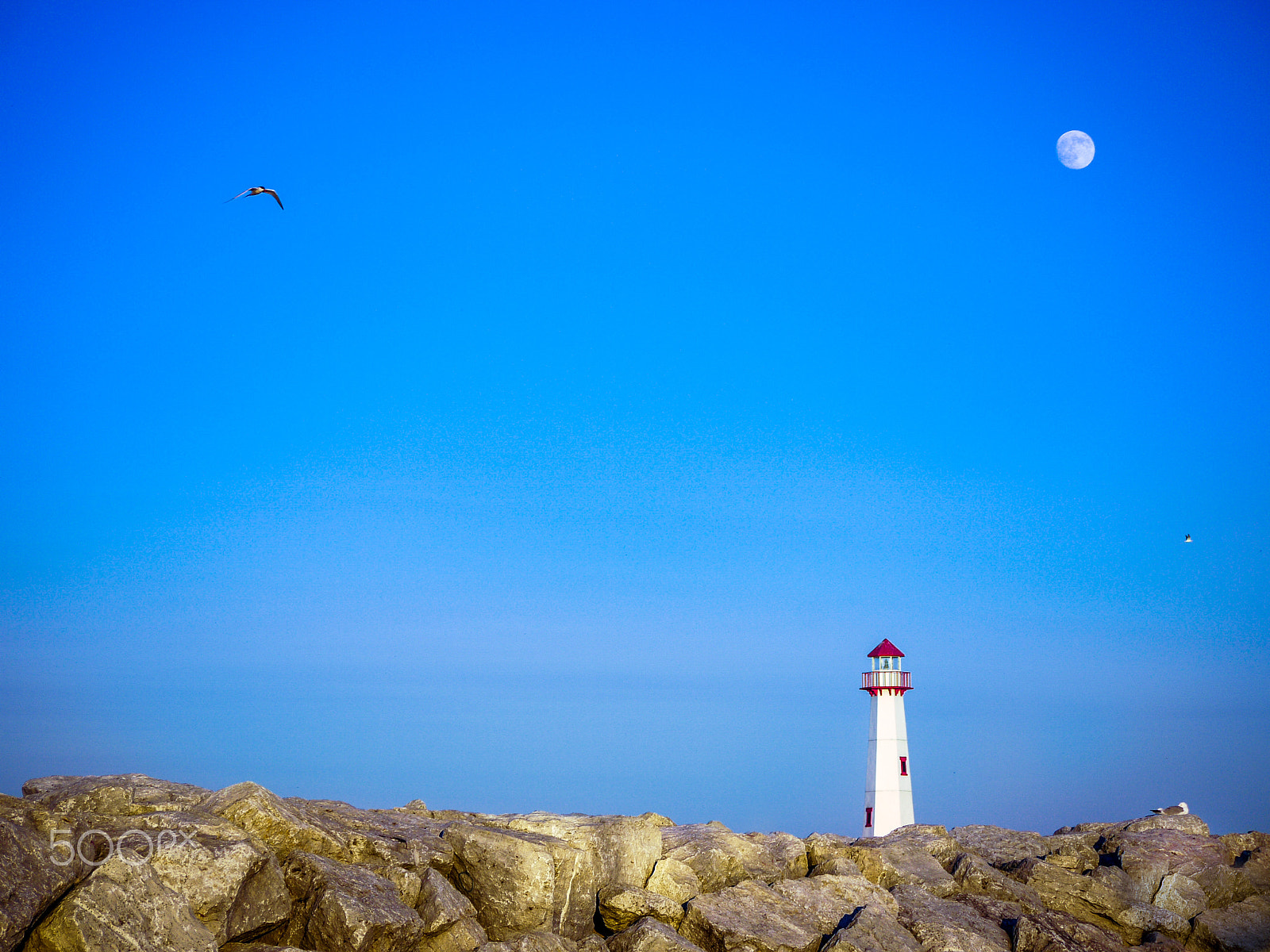Panasonic Lumix DMC-G1 sample photo. "wawatam lighthouse sunset" photography
