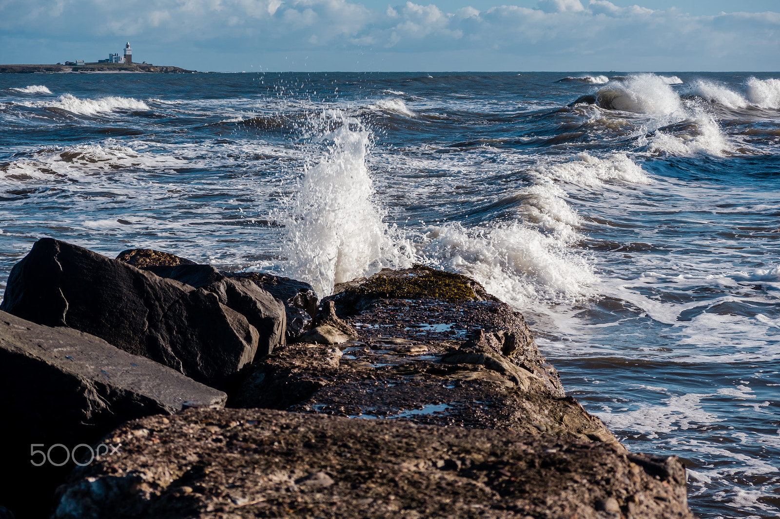 Panasonic Lumix G Vario 45-200mm F4-5.6 OIS sample photo. Coquet island photography