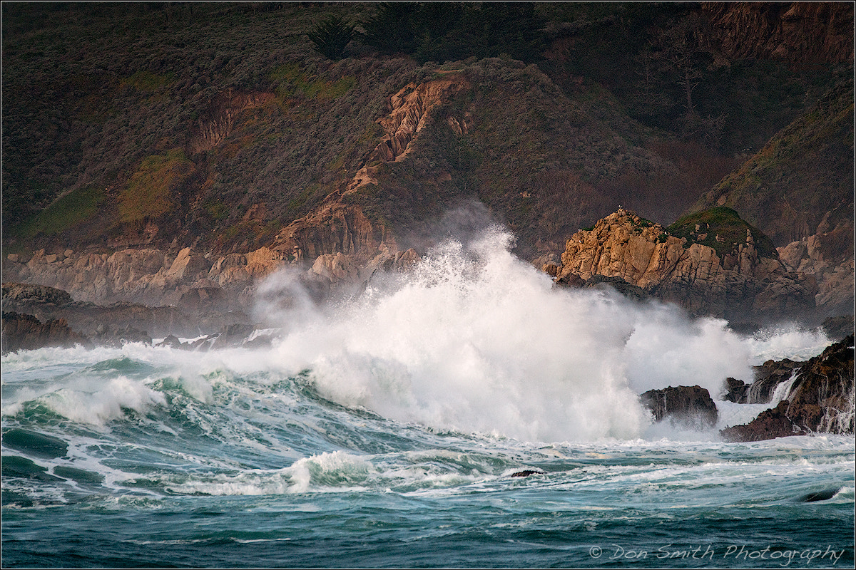 Sigma 150-600mm F5-6.3 DG OS HSM | C sample photo. Large waves in soberanes cove photography