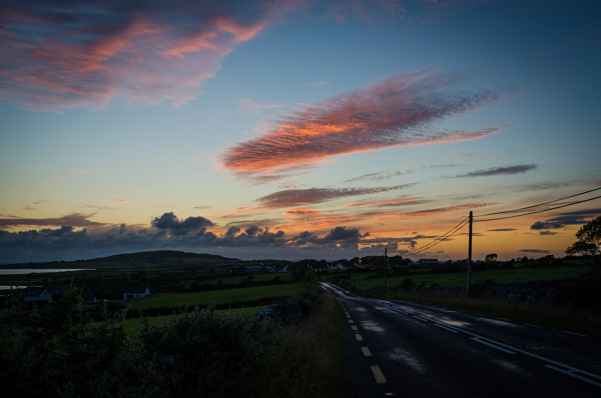 Nikon D7000 + Nikon AF Nikkor 24mm F2.8D sample photo. Sunset at irelands west coast photography