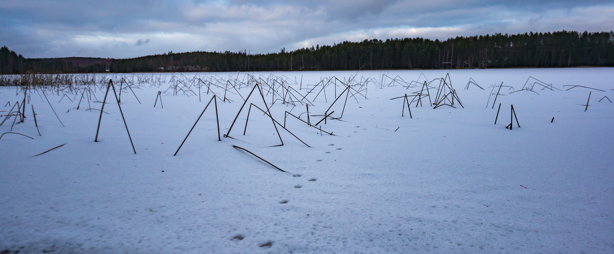 Sony Alpha NEX-5N + Sony E 10-18mm F4 OSS sample photo. Frozen lake in finland photography