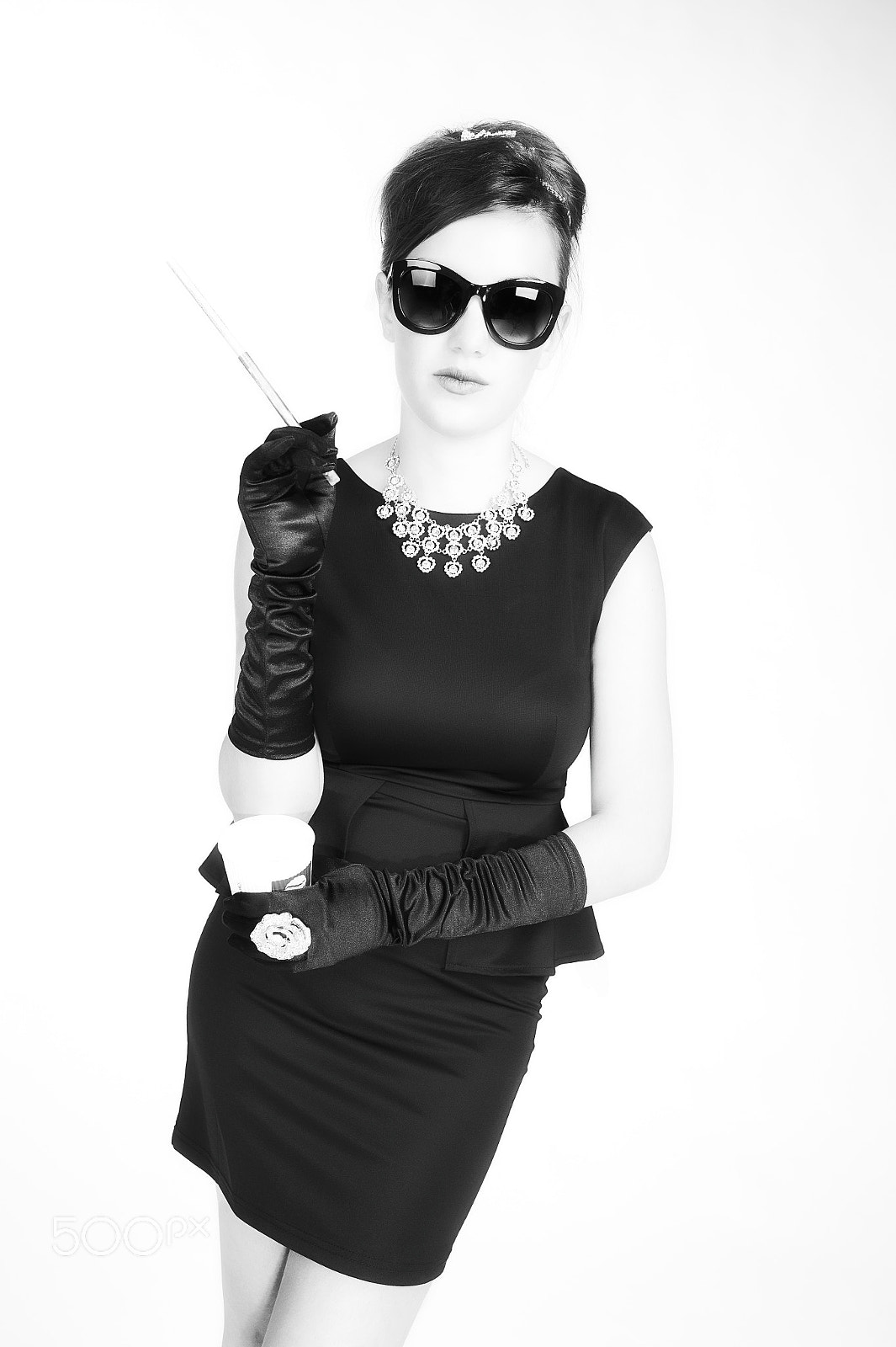 Nikon AF-S Nikkor 28-70mm F2.8 ED-IF sample photo. Classy lady on white photography