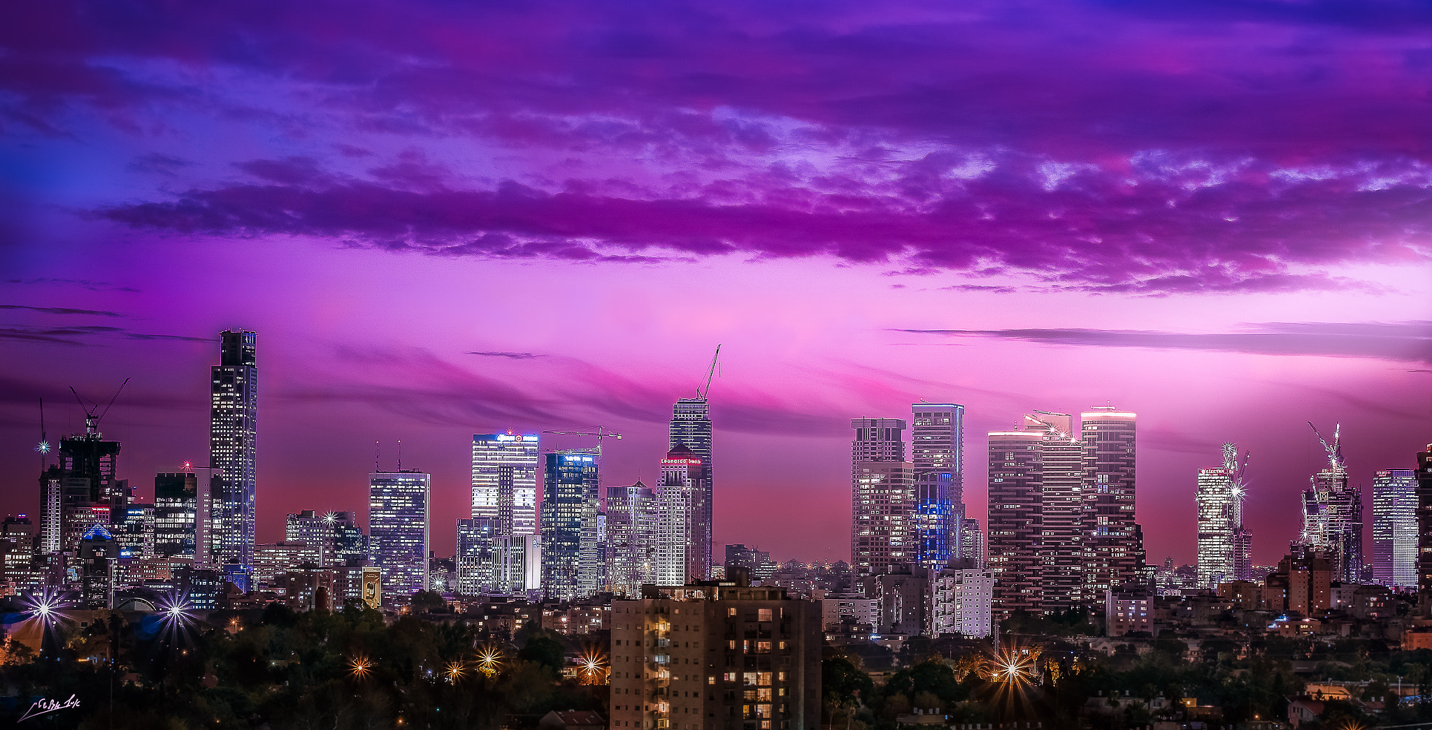 Sony ILCA-77M2 sample photo. Skyline of tel aviv photography