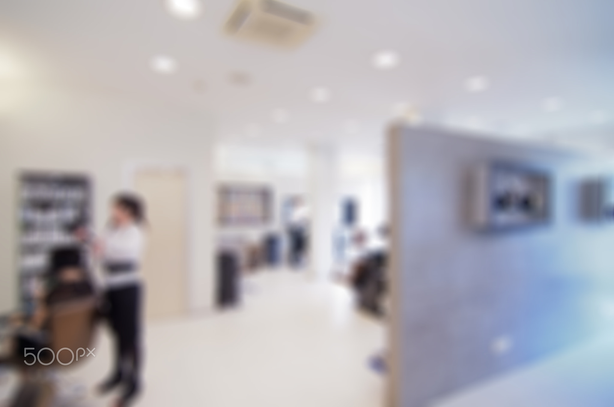 Modern beauty salon blur background