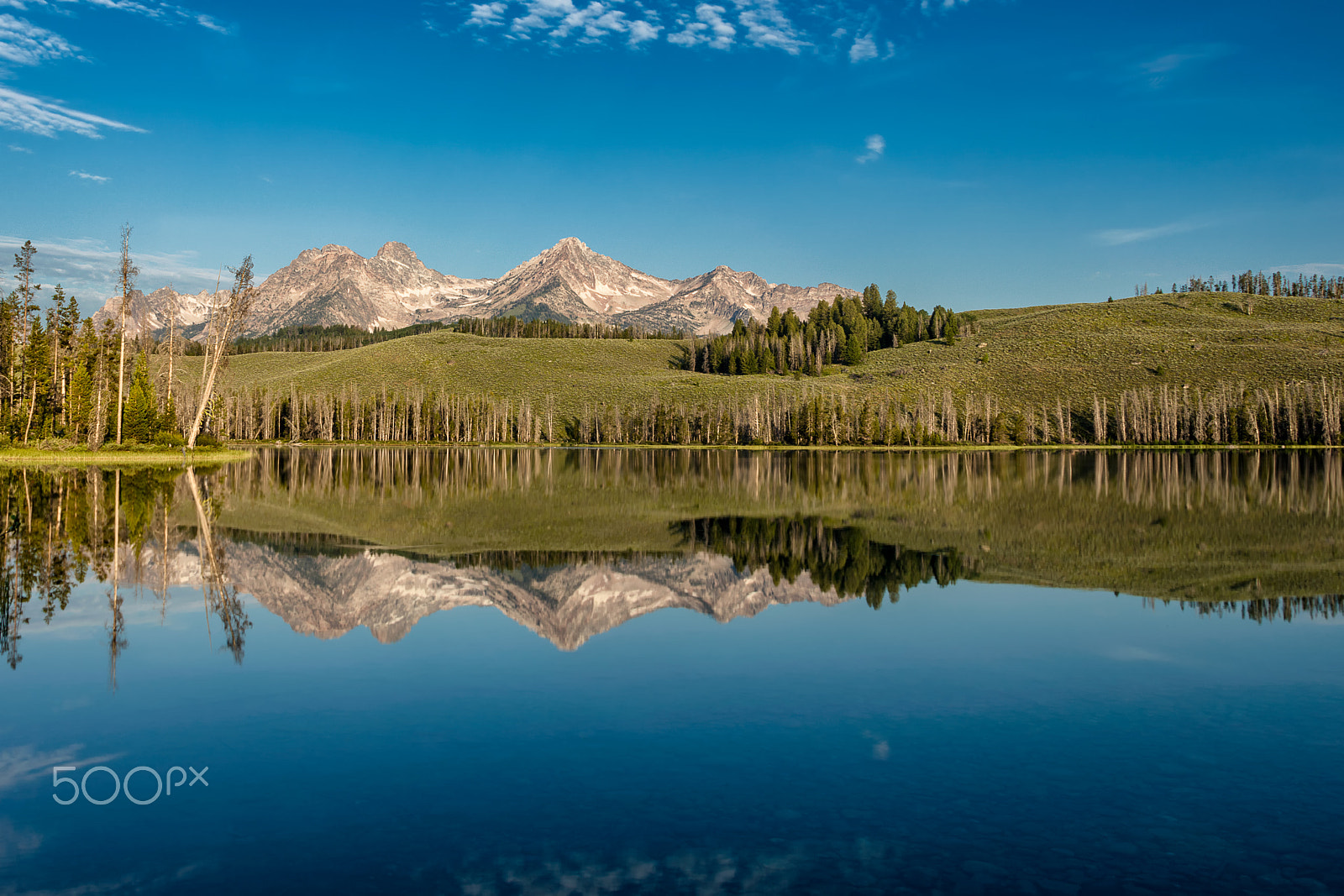 Canon EOS 5DS sample photo. Little redfish lake sawtooth mountain view photography