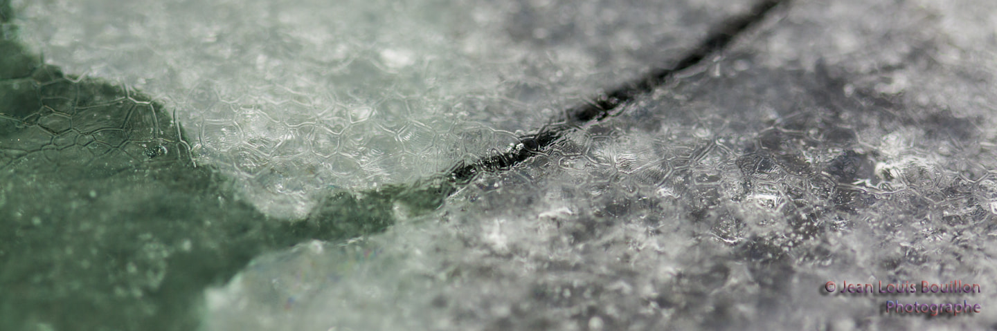 Canon EOS 50D + Canon EF 100mm F2.8 Macro USM sample photo. Melting ice on a windshield... photography