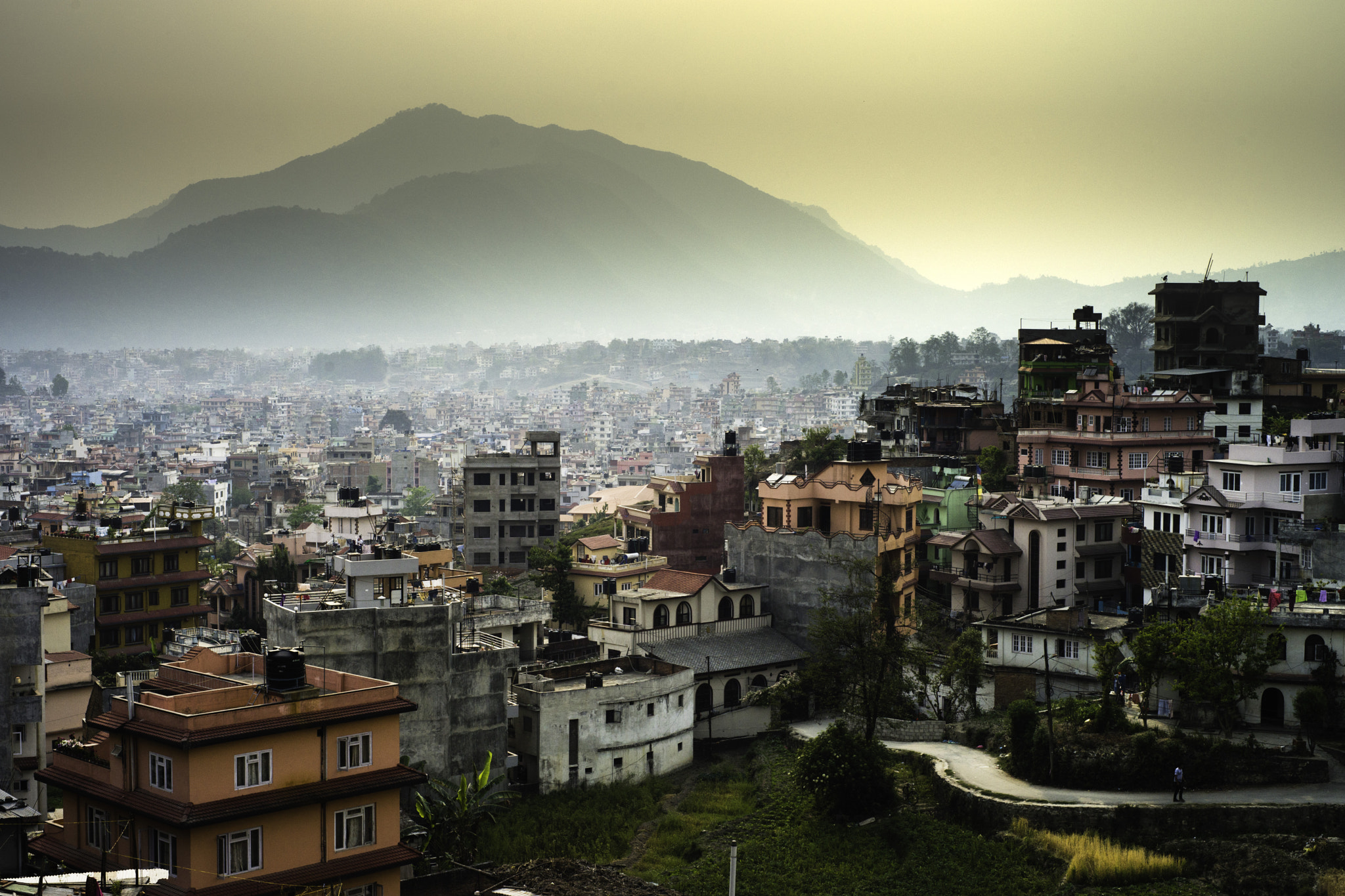 Sony a99 II sample photo. Evening in kathmandu photography