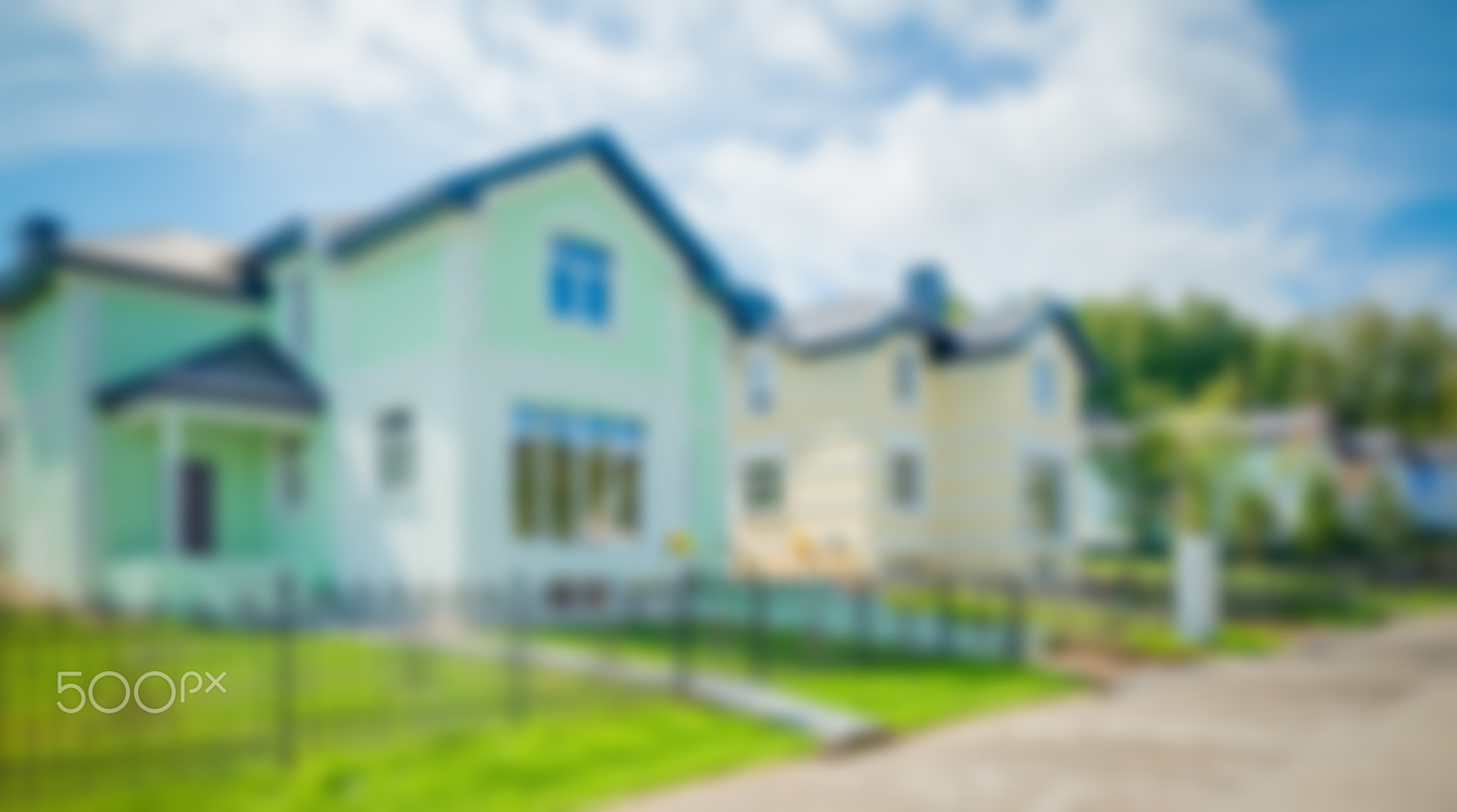 Abstract blur background of house exterior