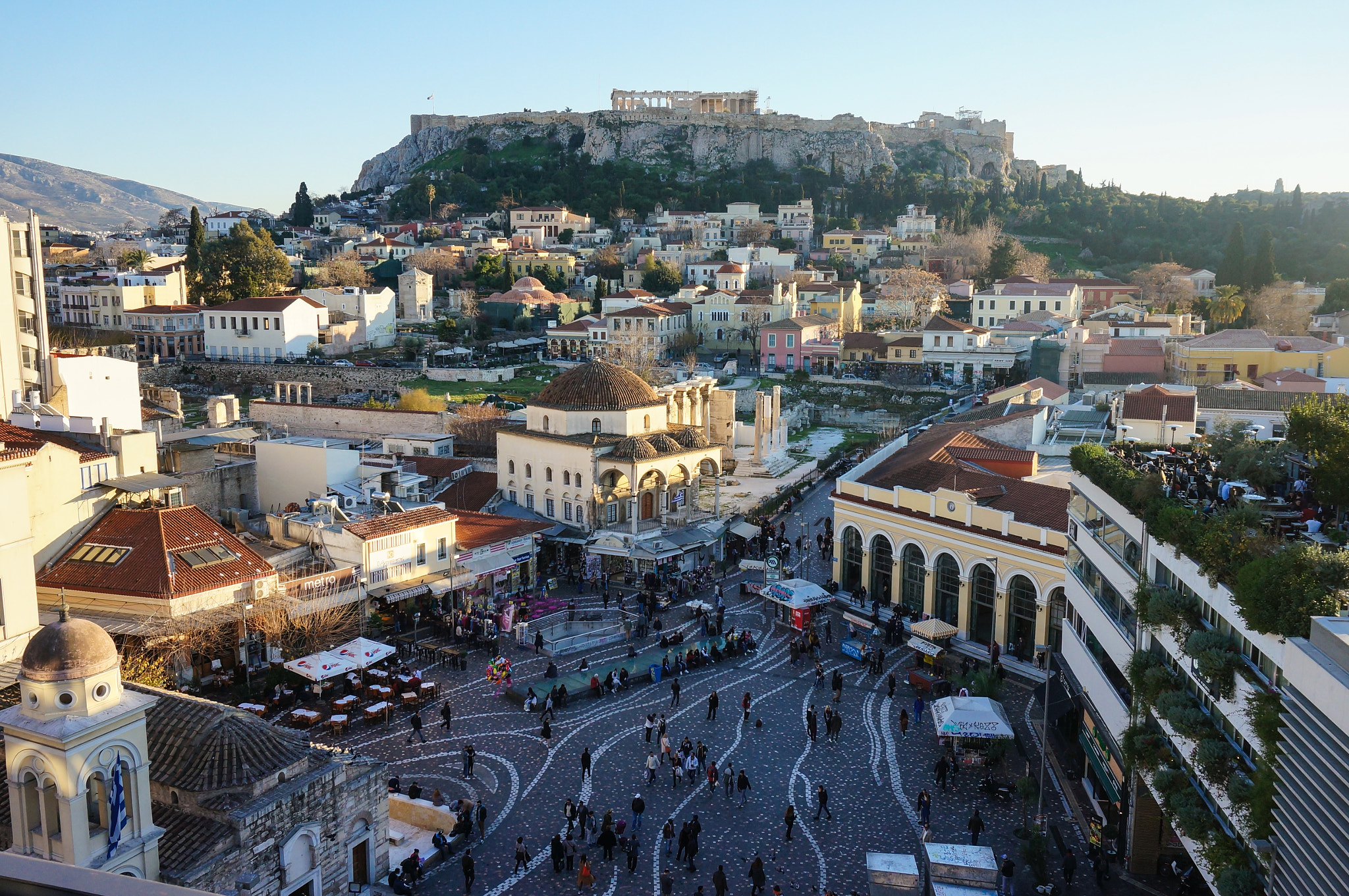 Sony Alpha NEX-5N sample photo. Monastiraki square, acropolis, athens photography