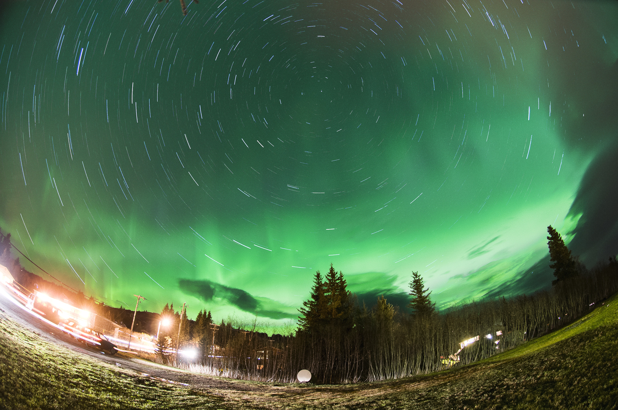 Nikon AF DX Fisheye-Nikkor 10.5mm F2.8G ED sample photo. Nordlichter über homer photography