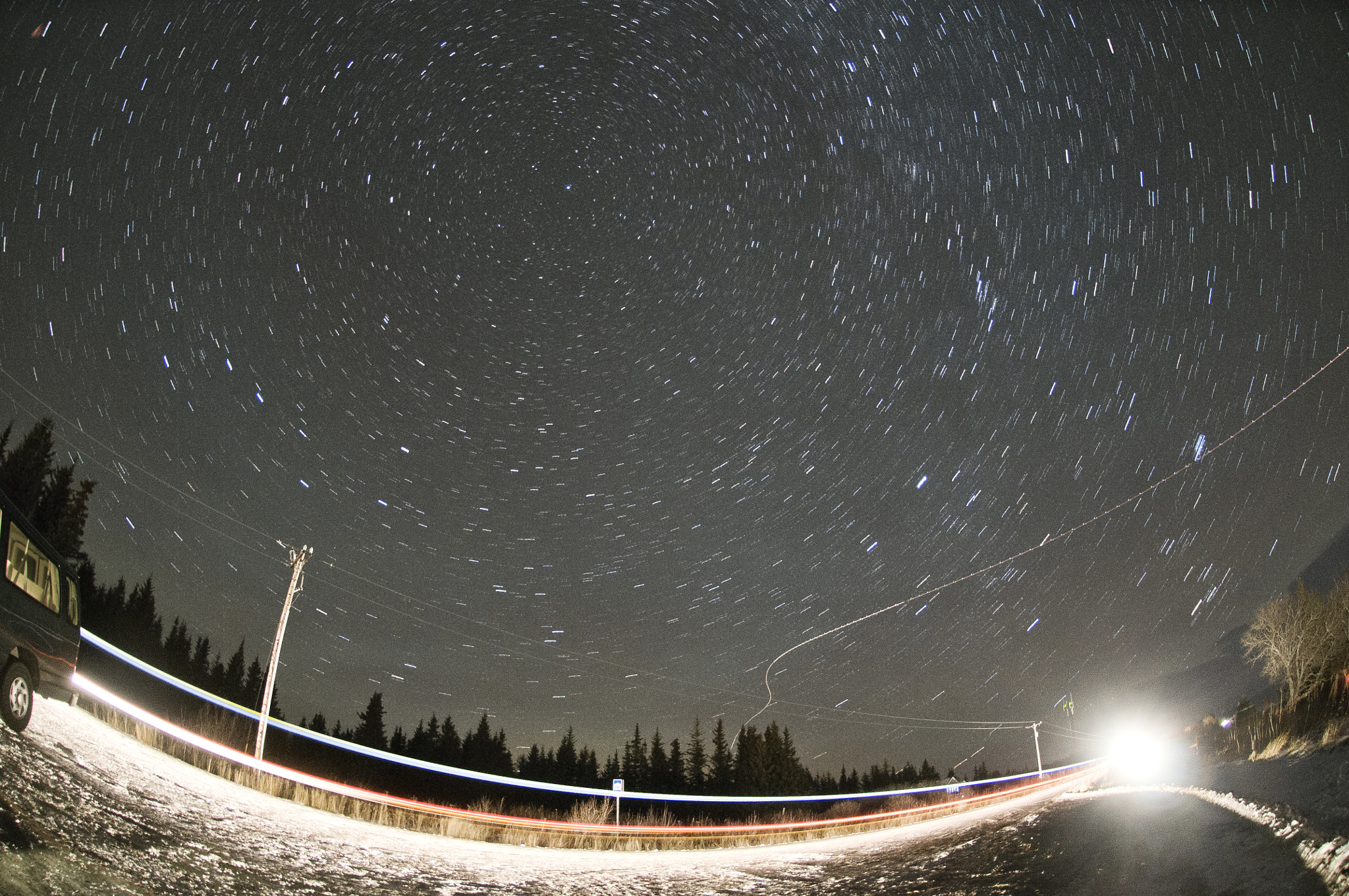 Nikon AF DX Fisheye-Nikkor 10.5mm F2.8G ED sample photo. Nachthimmel über homer photography