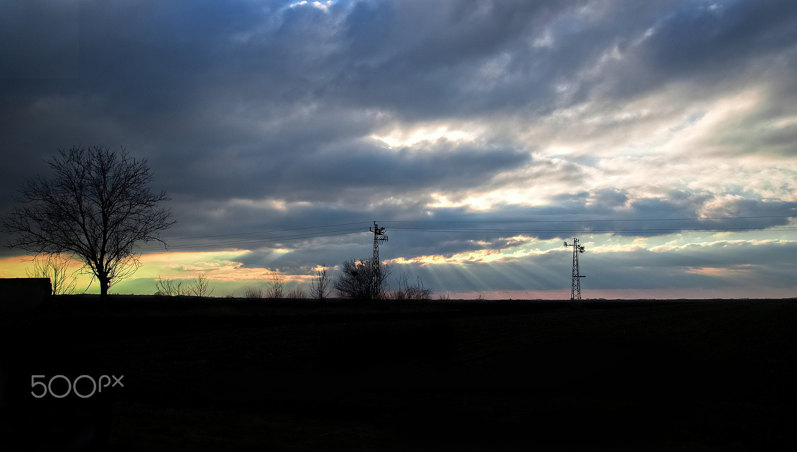 Sigma 17-70mm F2.8-4 DC Macro OS HSM sample photo. Sunset in field photography