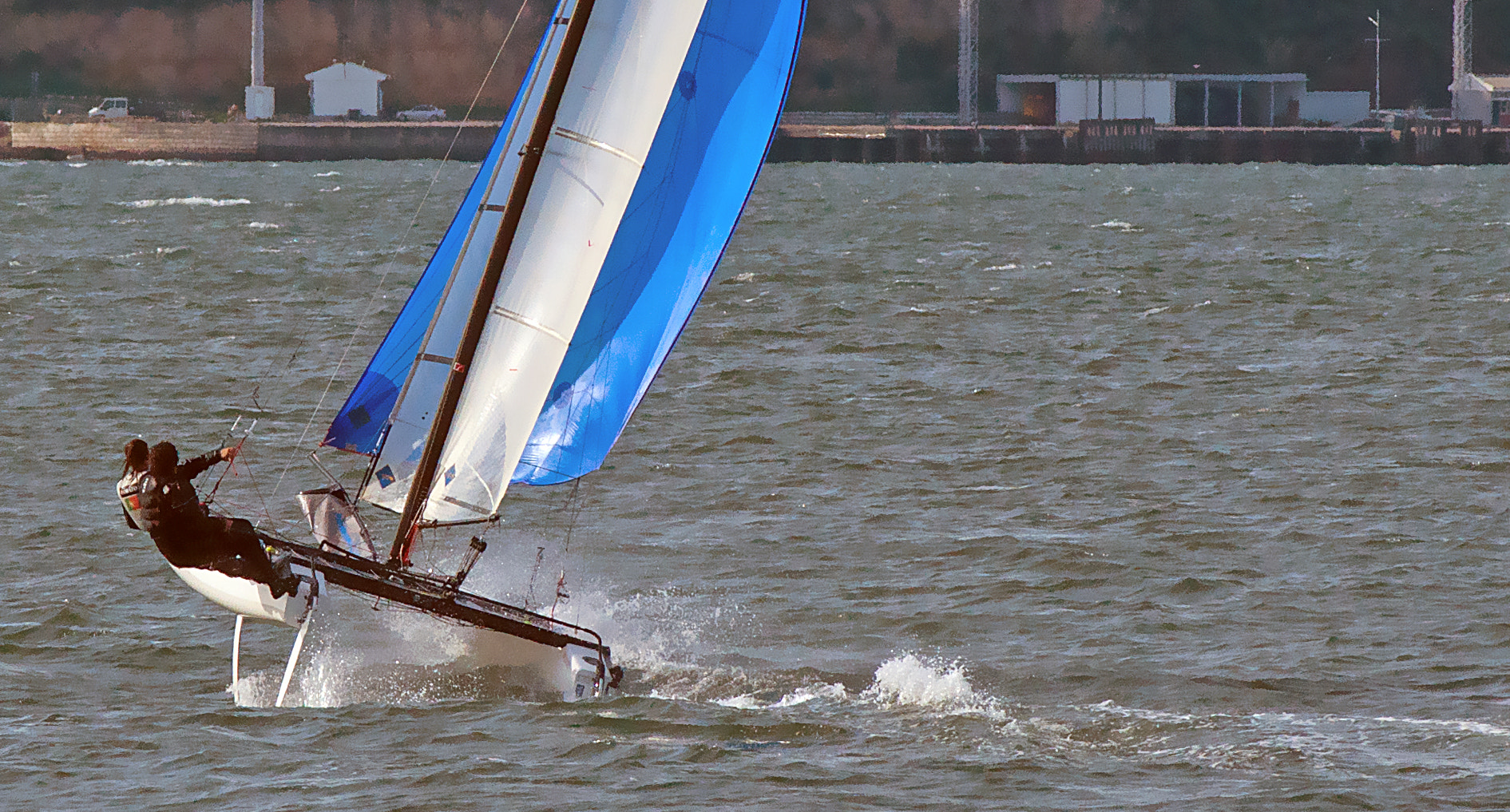 AF Zoom-Nikkor 75-240mm f/4.5-5.6D sample photo. Catamaran time photography